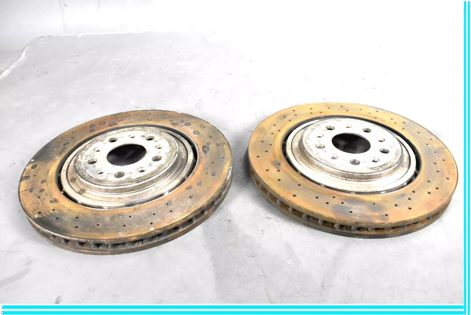 14-24 Maserati Quattroporte M156 Front Left & Right Brake Rotors Disc Set OEM