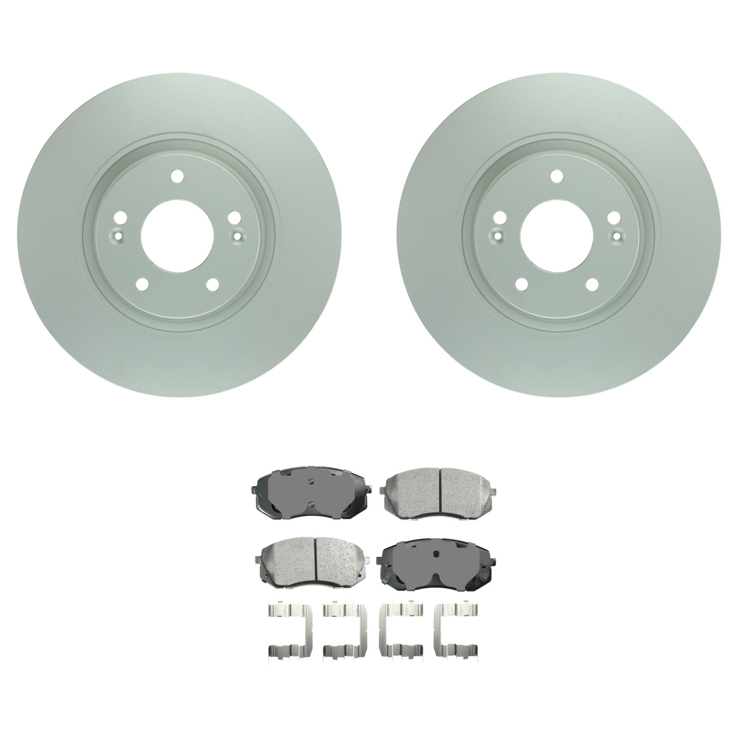 Bosch QuietCast Front Rotor Akebono ProACT Ceramic Disc Brake Pad Kit For Tucson