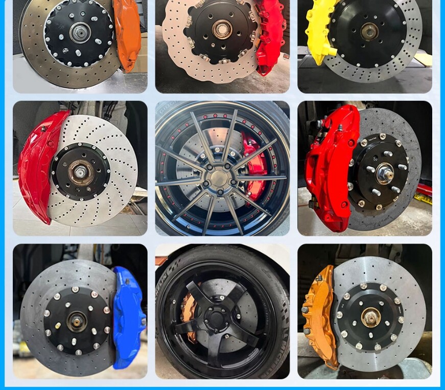 Front Disc 2 Pieces Floating Slotted Brake Rotors for W211 E55 AMG R230 SL55 AMG