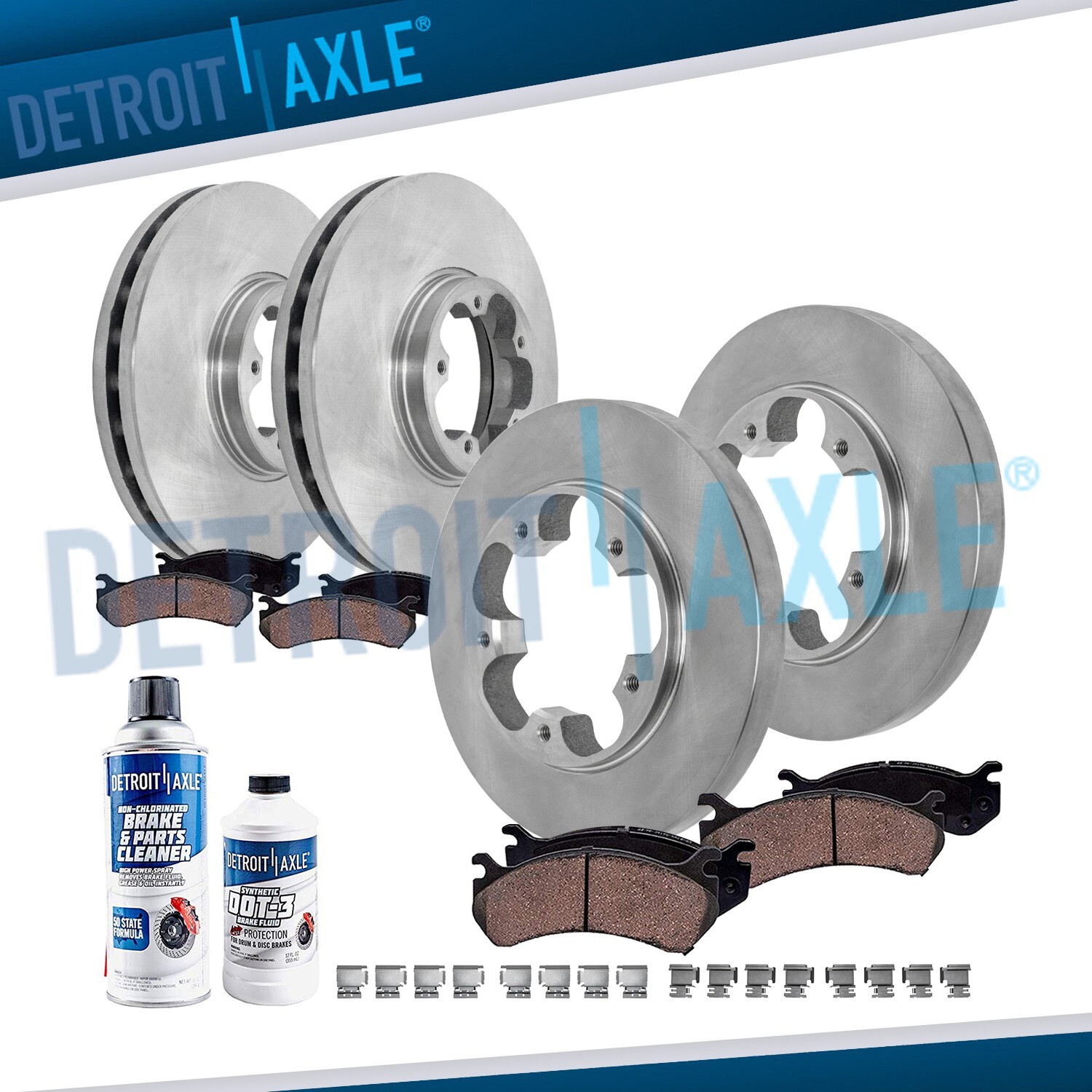 10pc Front Rear Brake Rotors Brake Pads for Transit-150 Transit-250 Transit-350