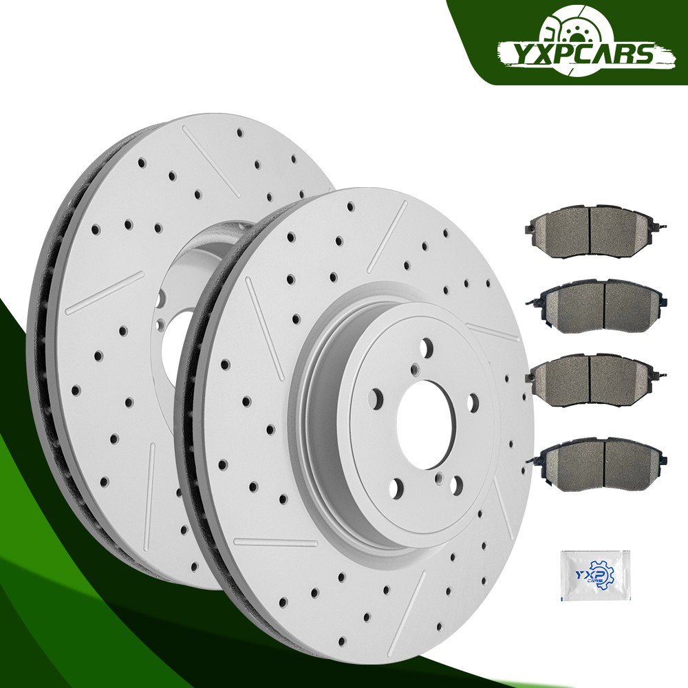 316mm Front Disc Rotors Ceramic Brake Pads for Subaru Forester Legacy Outback
