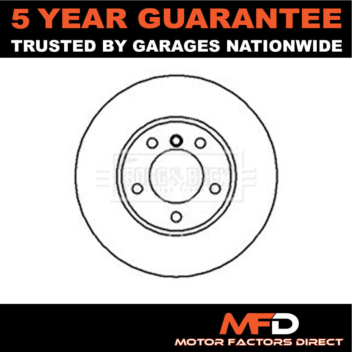 Fits BMW 5 Series 1996-2004 MFD Front 1x Brake Disc #1 34116767061