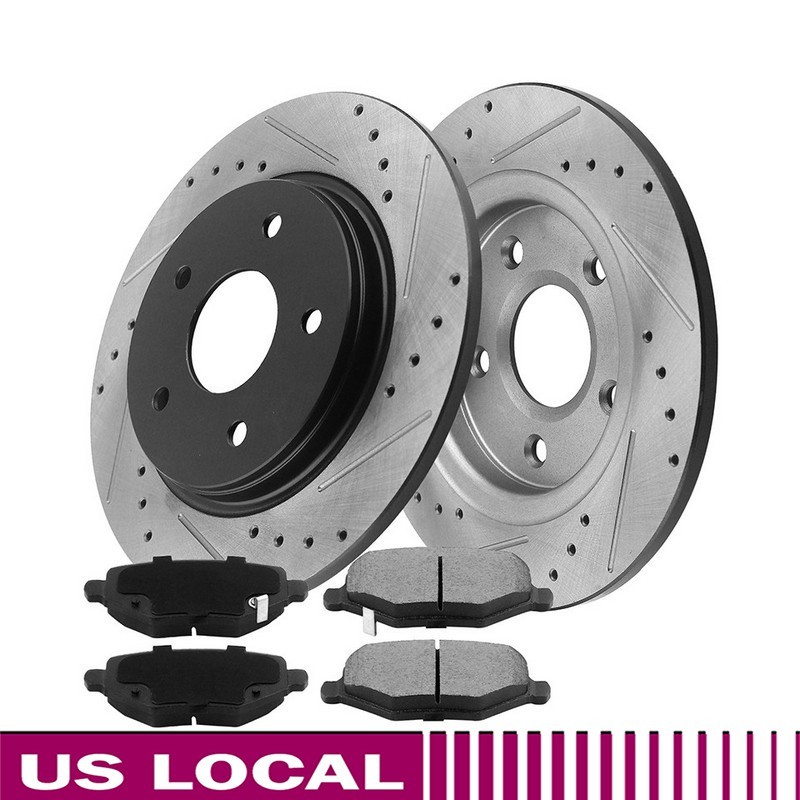 REAR Brakes Rotors Ceramic Pads for 2003-2008 Honda Pilot 2001-2006 Acura MDX