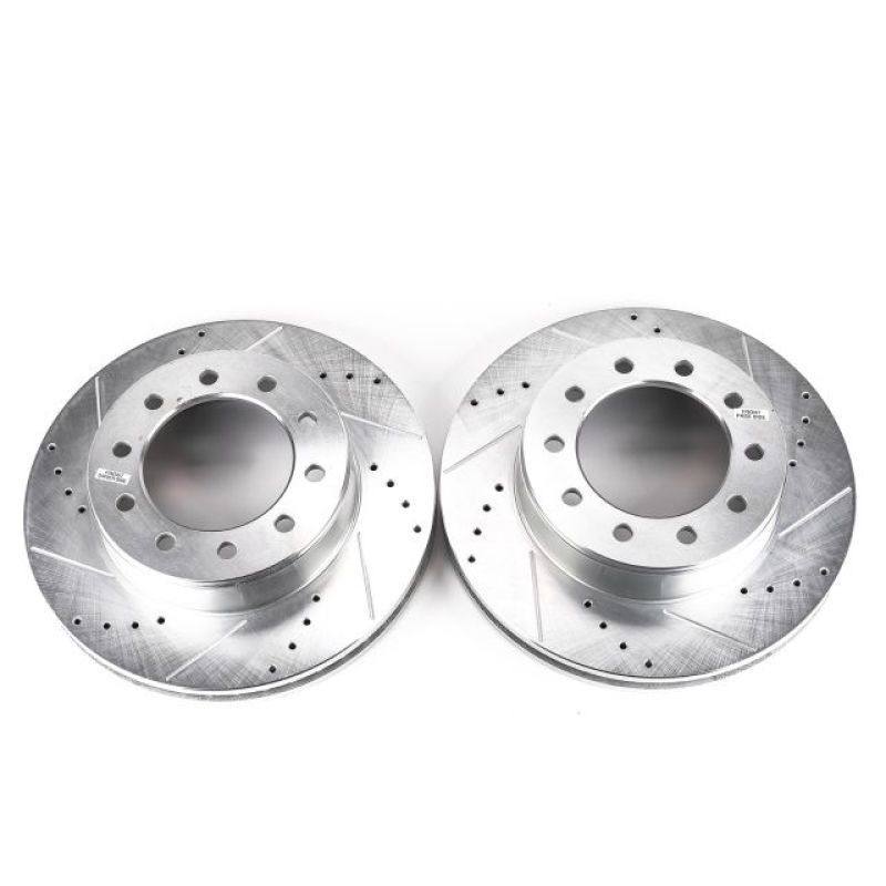 Power Stop For 05-16 Ford F-550 Super Duty Front Drilled & Slotted Rotor – Pair