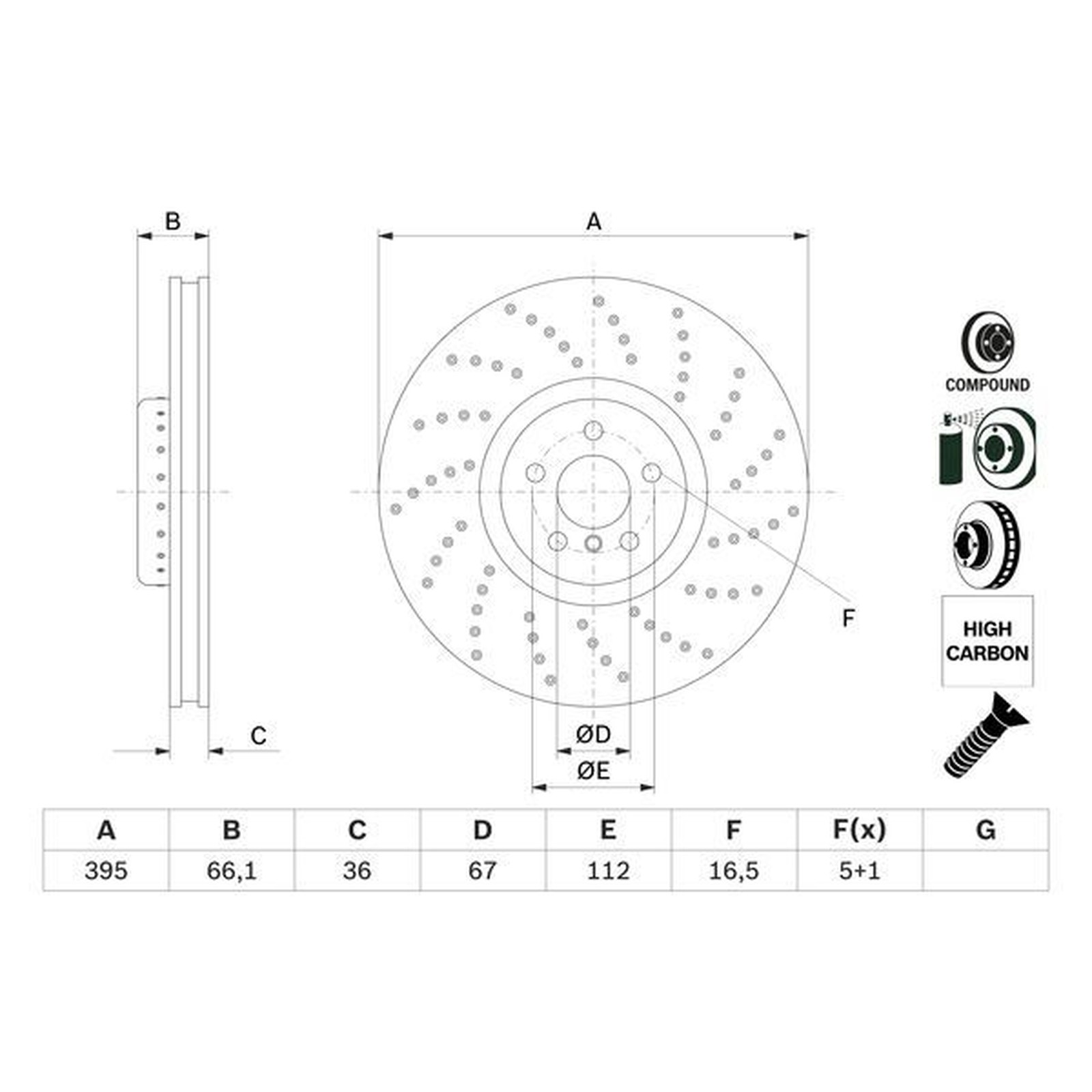 Bosch Vented Brake Disc (BD2800) – 0986479F55 – OEM Quality for BMW