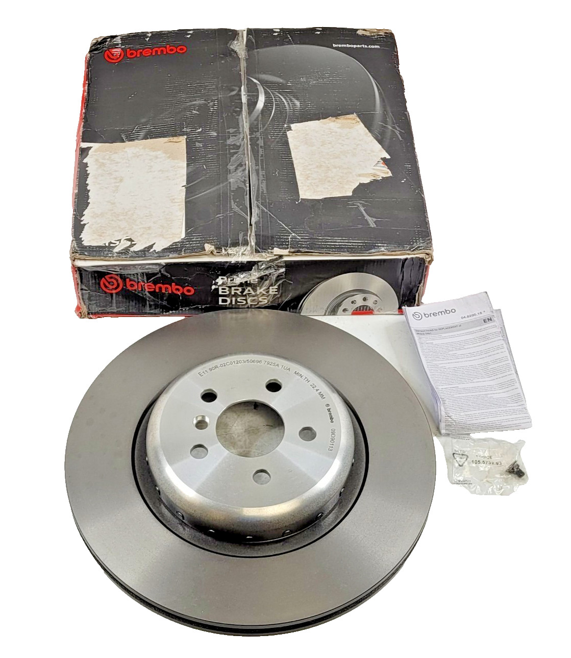 Brembo 09.D901.13 370mm Rear Disc Brake Rotor for 2019-2021 BMW X5/X7