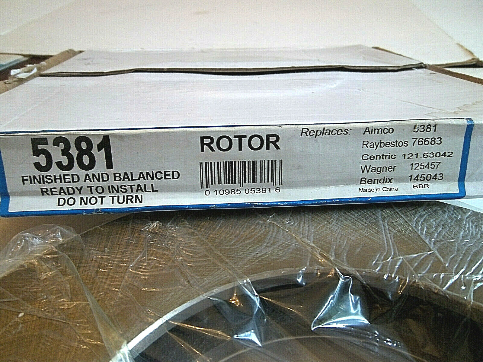 Single Disc Brake Rotor 5381, Direct Replacement fits Chrysler Sebring 2001-2006