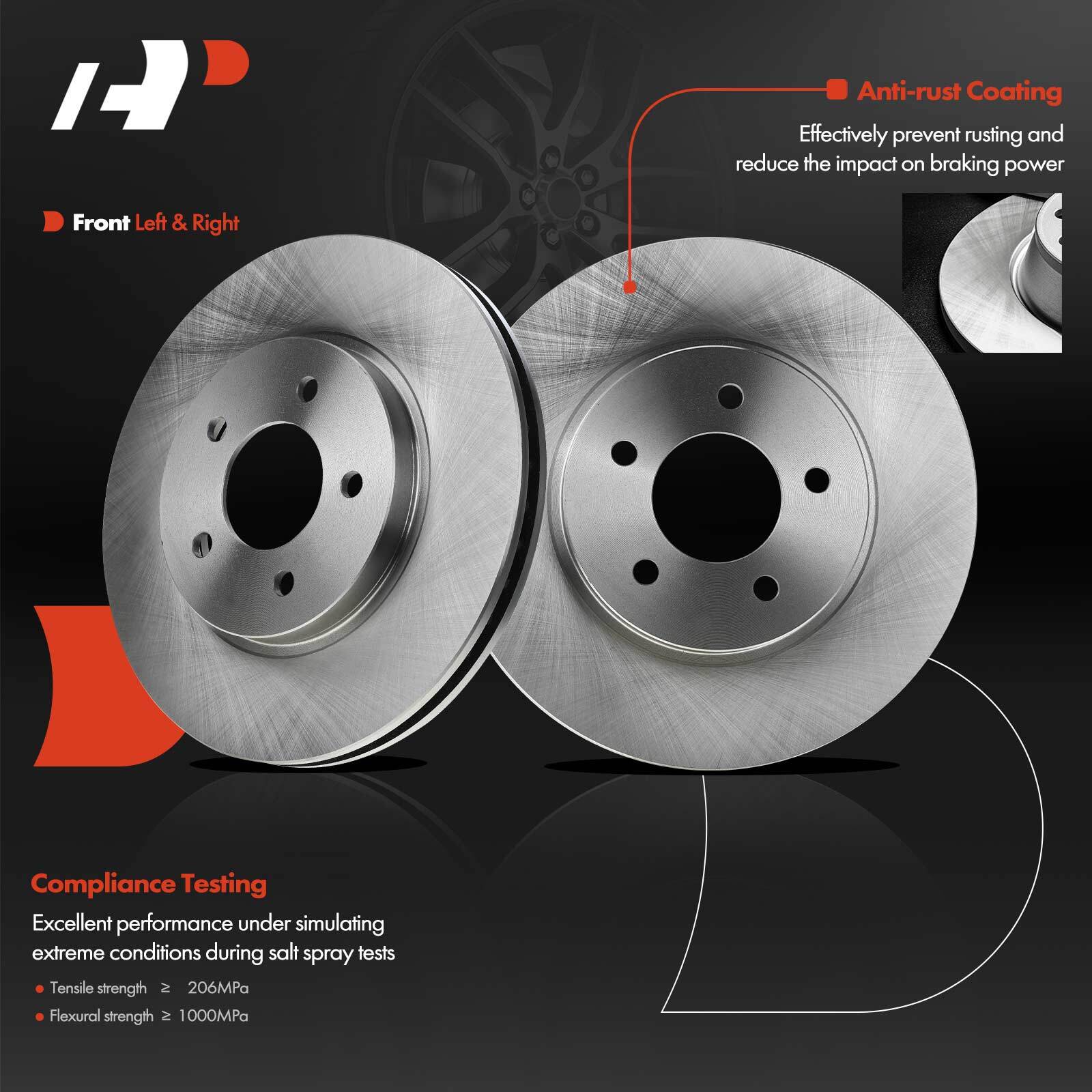 Front & Rear Disc Brake Kit for Ford Escape Mercury Mariner 08-10 Mazda Tribute