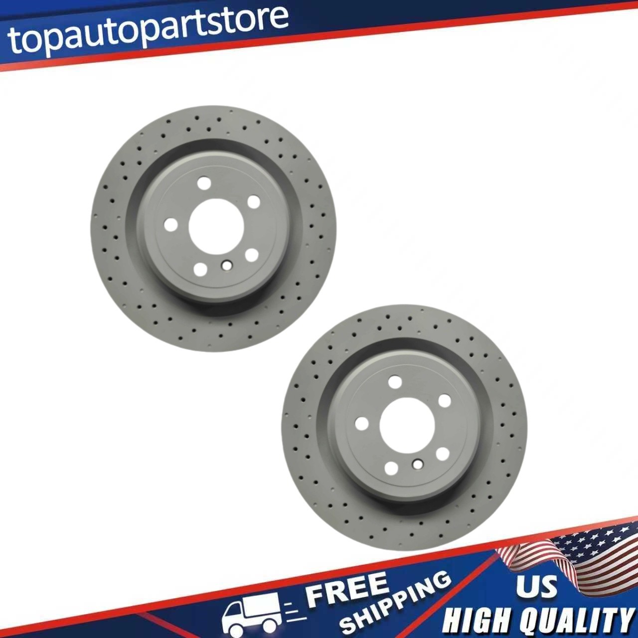 330mm Rear Brake Disc Rotors Fits Mercedes Benz ML550 2012 2013 2014 2015