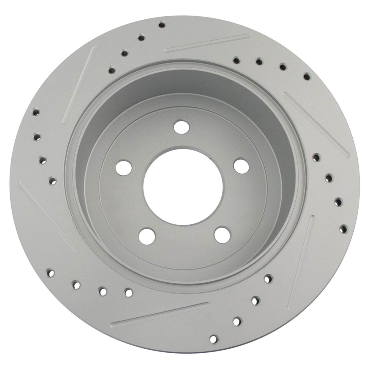 Performance Brake Rotor Drilled Slotted G-Coated Rear Pair for Dodge