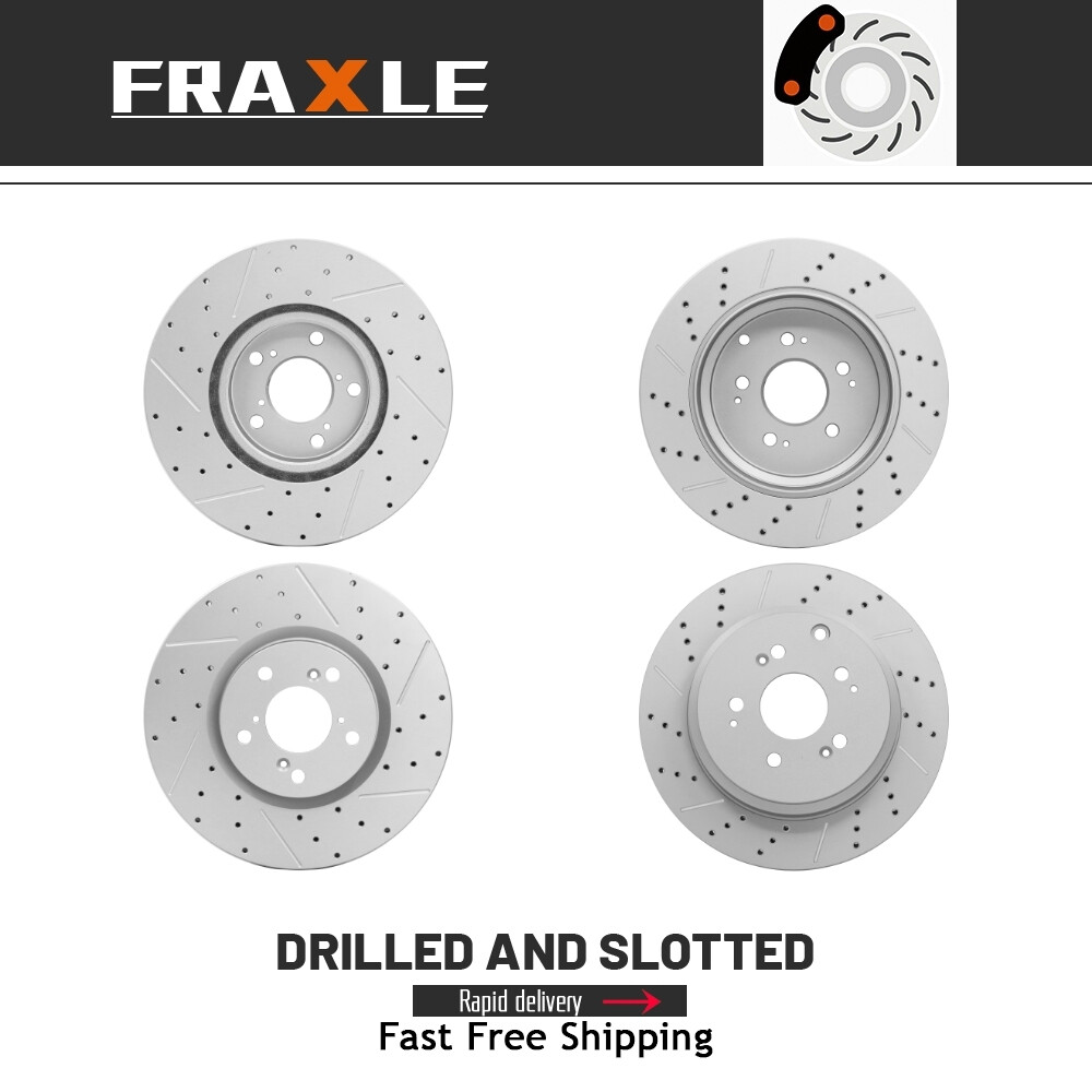 330mm+334mm Front Rear Brake Rotors For 2007 2008 -2015 Honda Pilo Acura Zdx Mdx