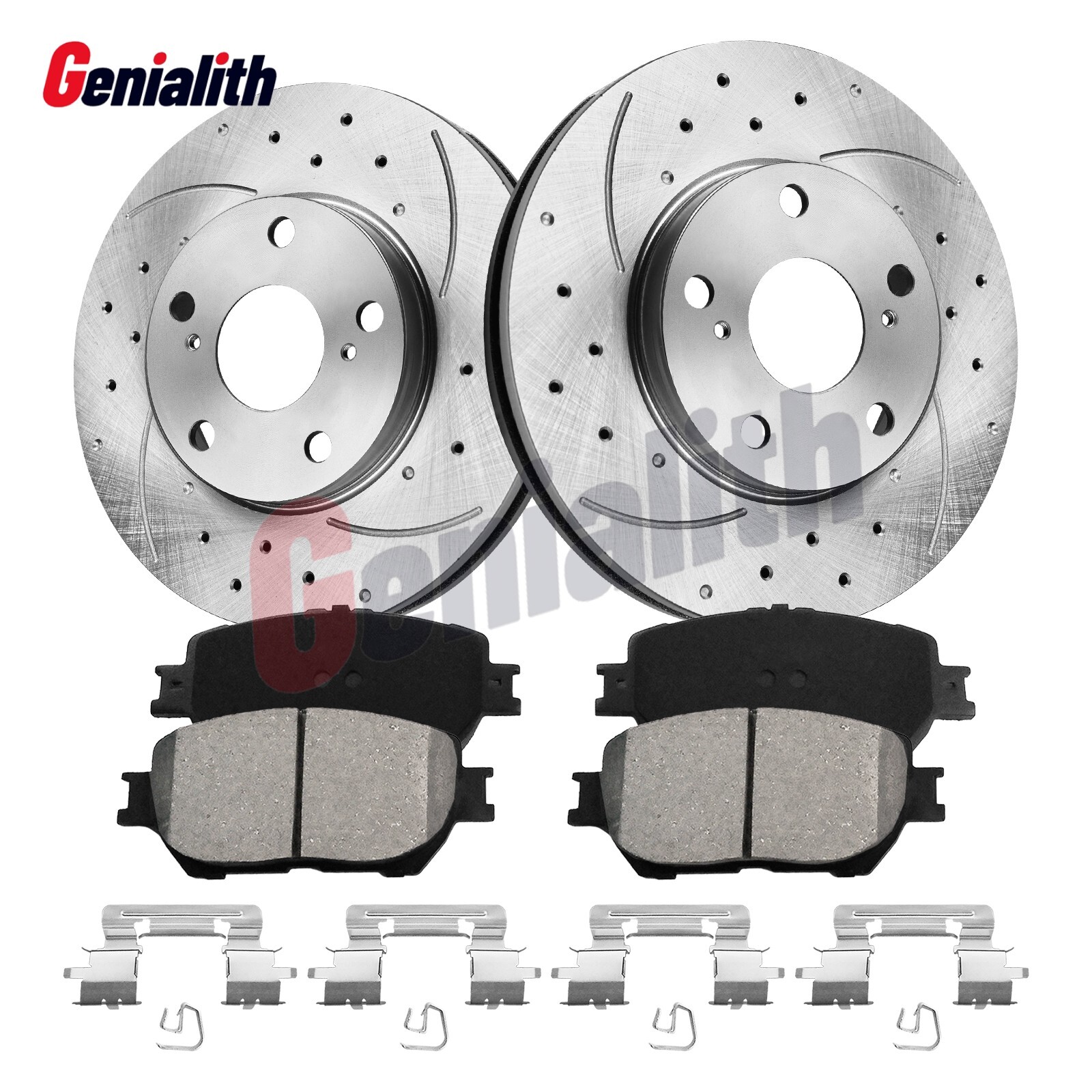 Front Disc Rotors Ceramic Brake Pads Kit for 2002 – 2004 2005 2006 Toyota Camry