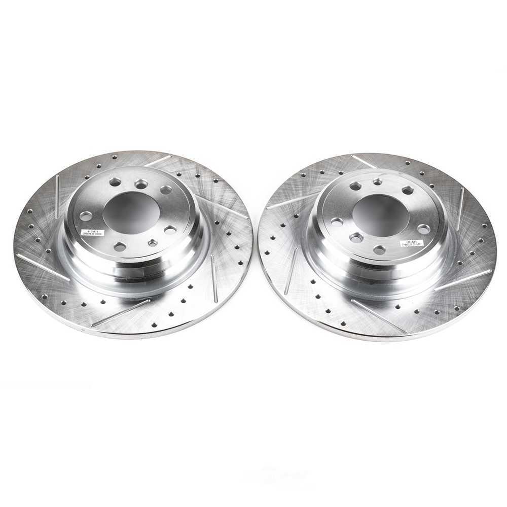 Disc Brake Rotor Set-Rear Drilled, Slotted and Zinc Plated Brake Rotor Pair
