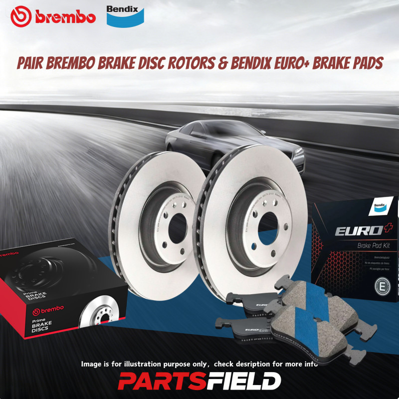 Front Brembo Disc Rotors+Bendix Brake Pads for Audi A5 8F7 8T3 8TA 09-17 320mm