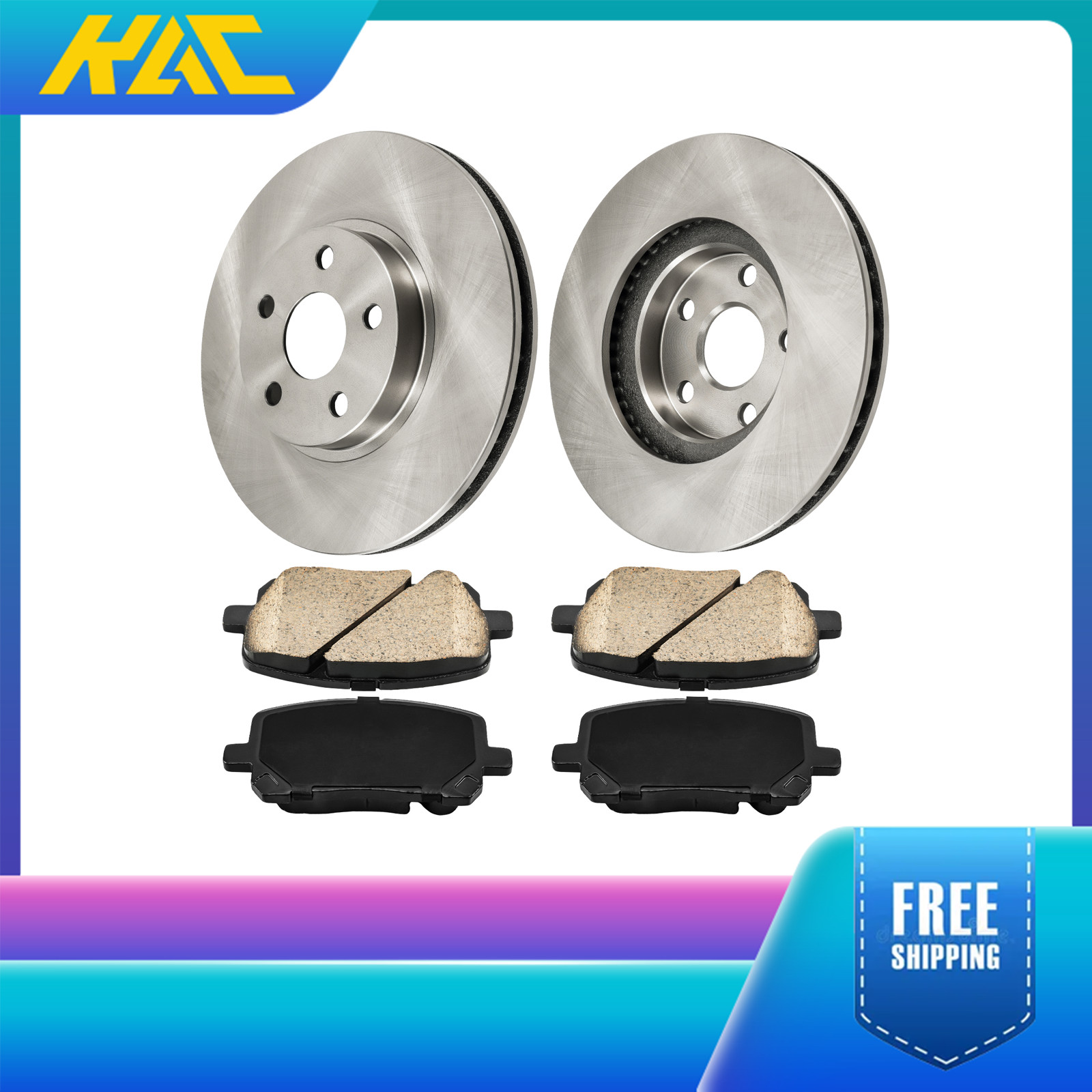 ❤Front Disc Rotors +Brake Pads for 2003-2007 2008 Toyota Corolla Matrix Pontiac