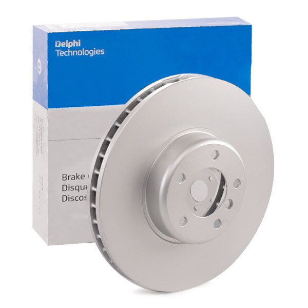 Delphi BG9321C Single Front Coated Brake Disc for BMW 5 6 Series