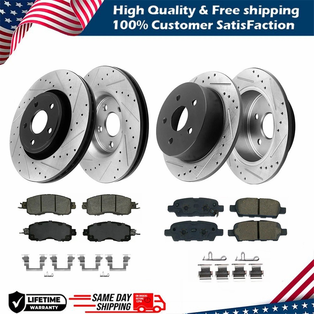 Front Rear Rotors Brakes Pads Kit for Jeep Compass Patriot Dodge Avenger Caliber