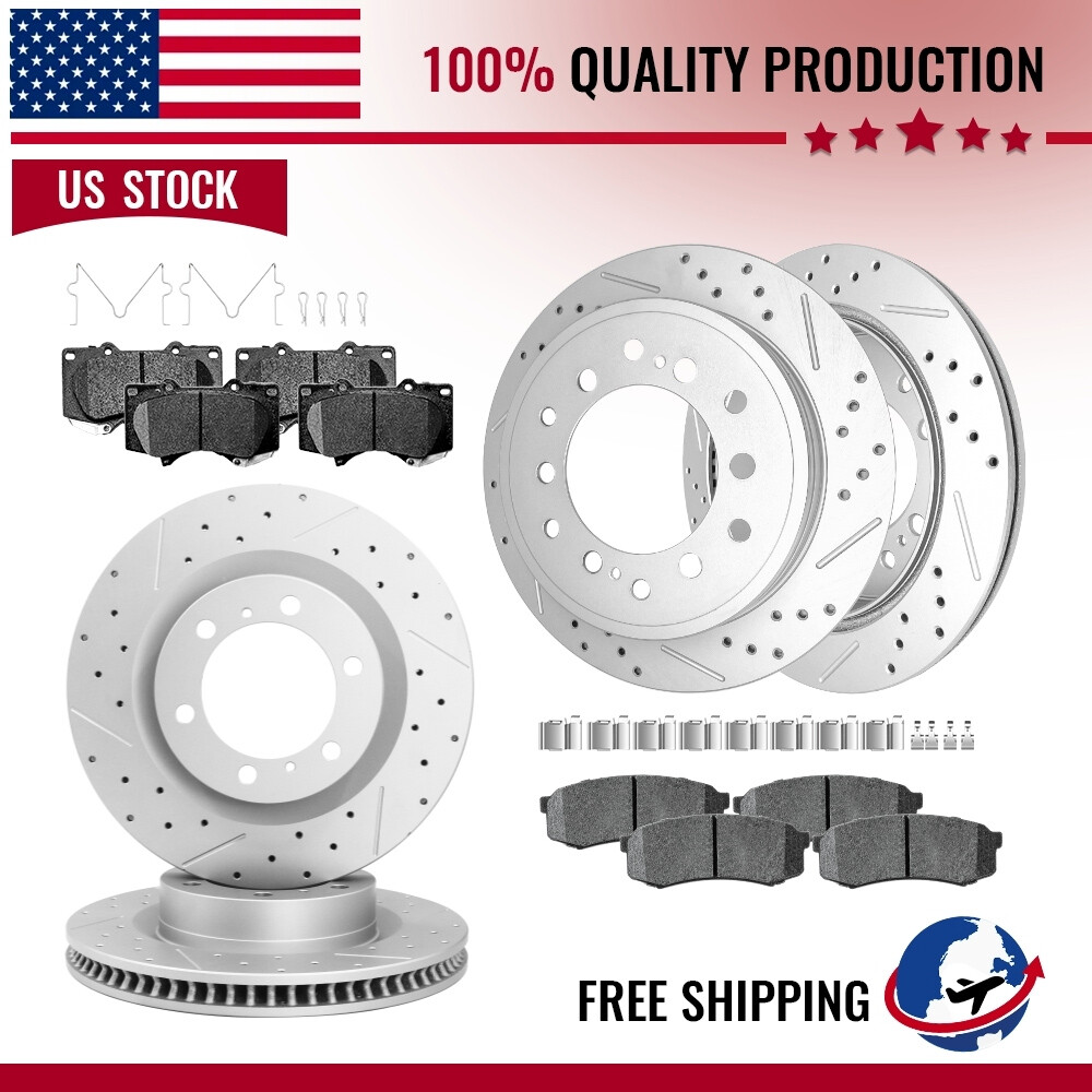 Front & Rear Brake Rotors Ceramic Pads for Lexus GX460 Toyota 4Runner 2010-2021