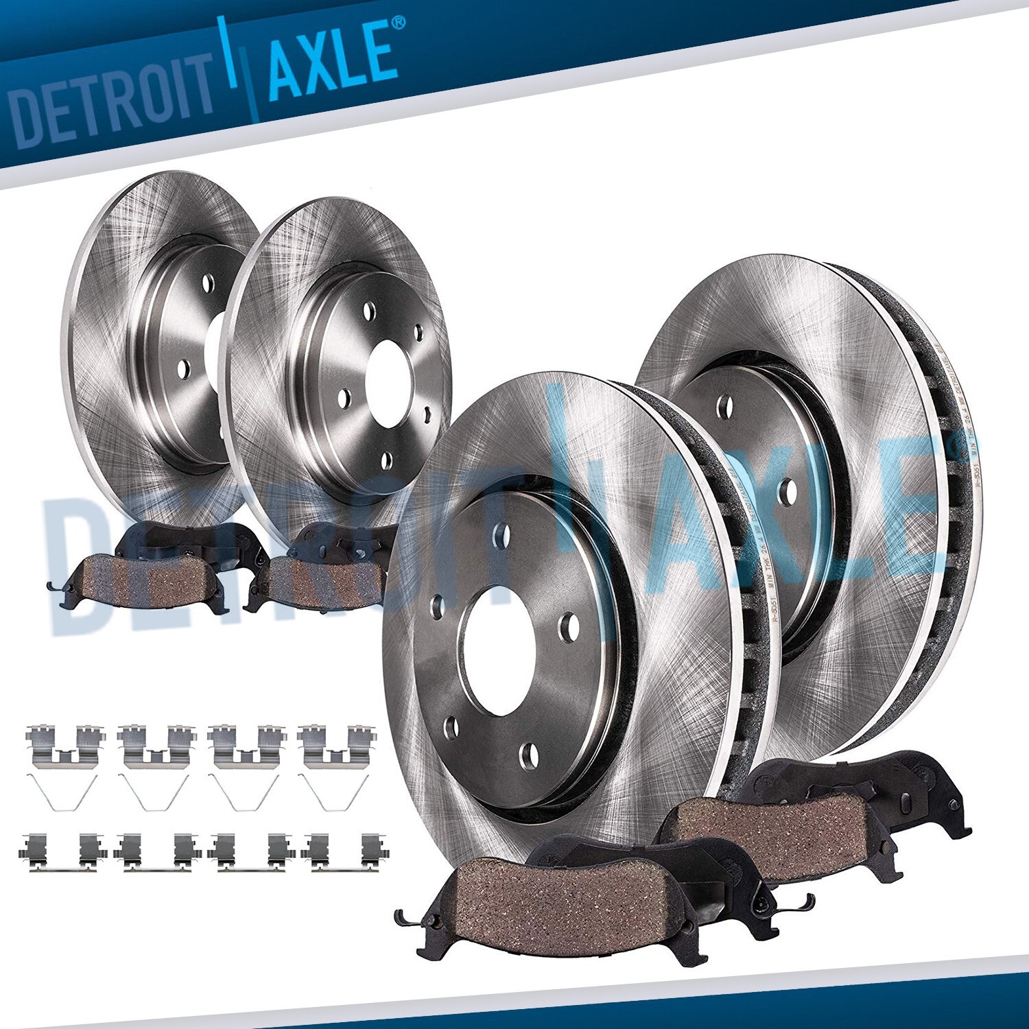 8pc Front Rear Disc Brake Rotors and Brake Pads Kit for 2013 – 2017 Honda Accord
