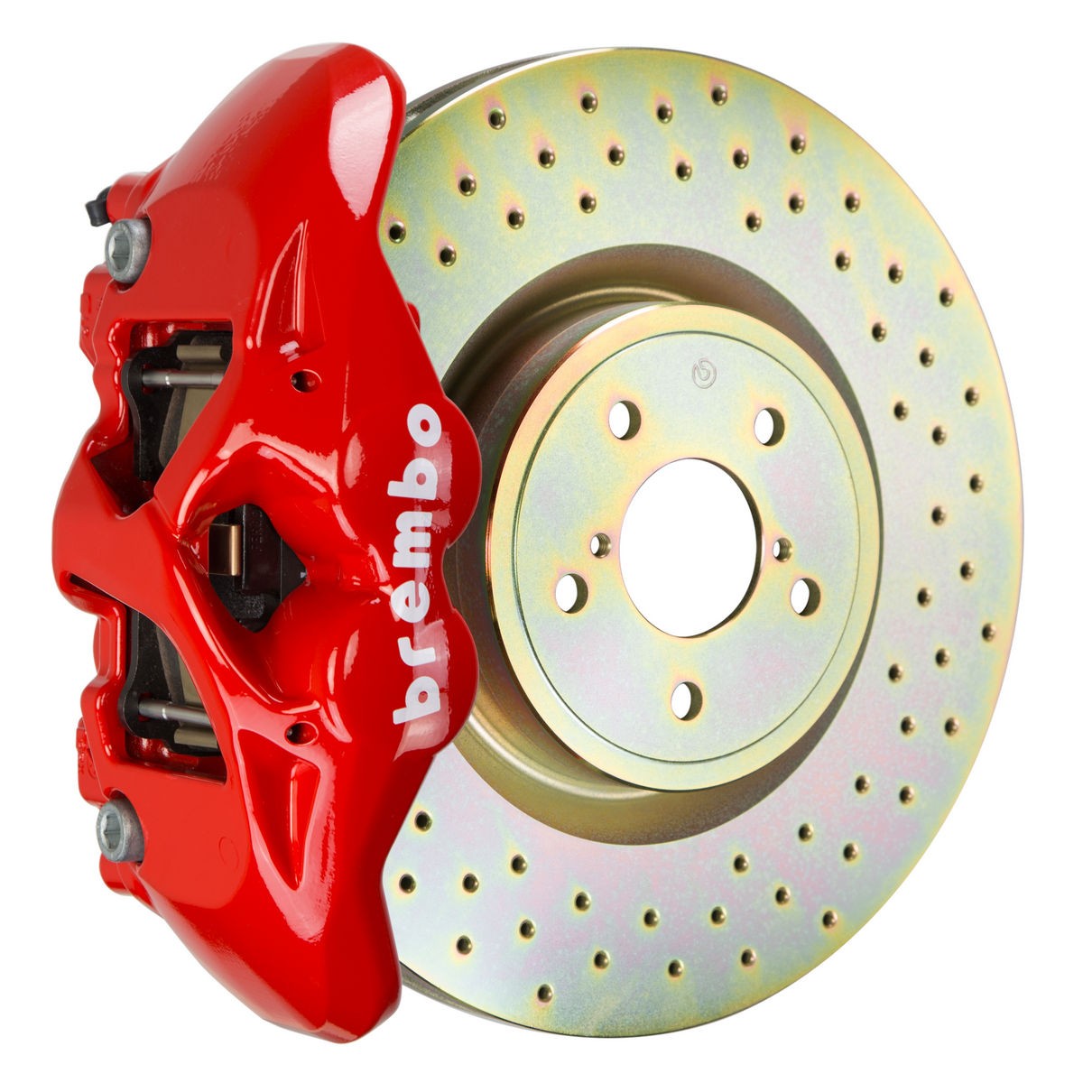 Brembo GT Brake Kit Front 4 Piston Red Drilled 326×30 1-Piece For 02-14 WRX