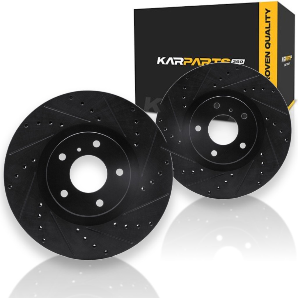 For Infiniti G35 2005-2008 Rotor Set | Black | Drilled and Slotted