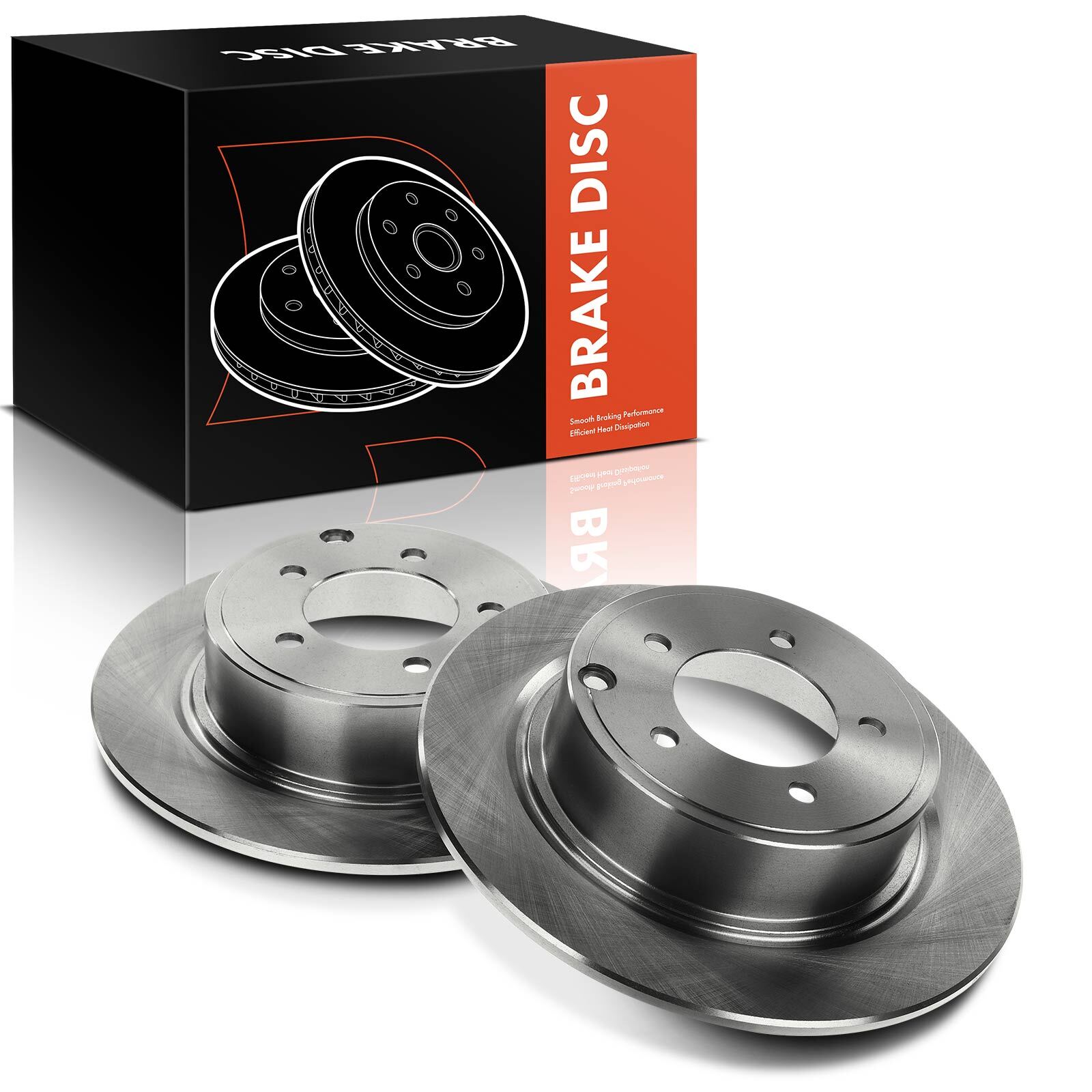 Pair 2 Rear Disc Brake Rotors for Dodge Avenger Jeep Compass Mitsubishi Lancer