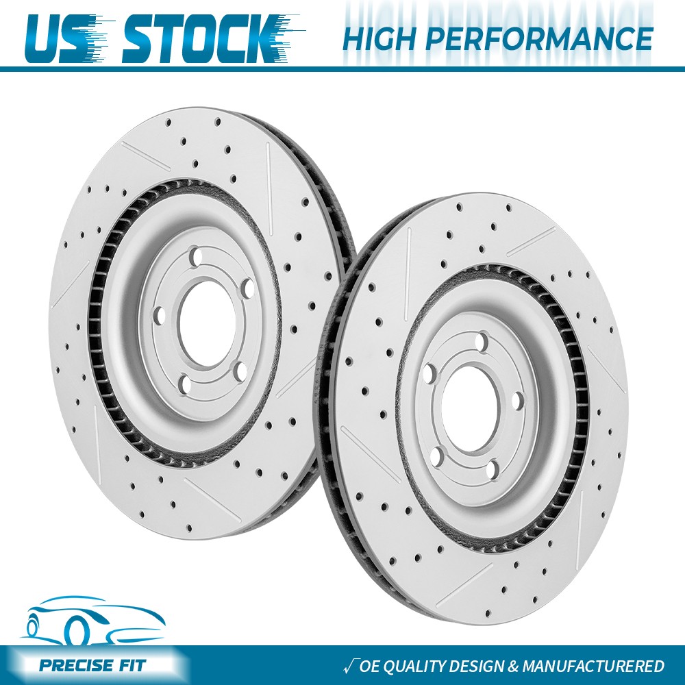 13.78 Inch Rear Drilled Disc Brake Rotors for 2020-2025 Ford Explorer ST Aviator