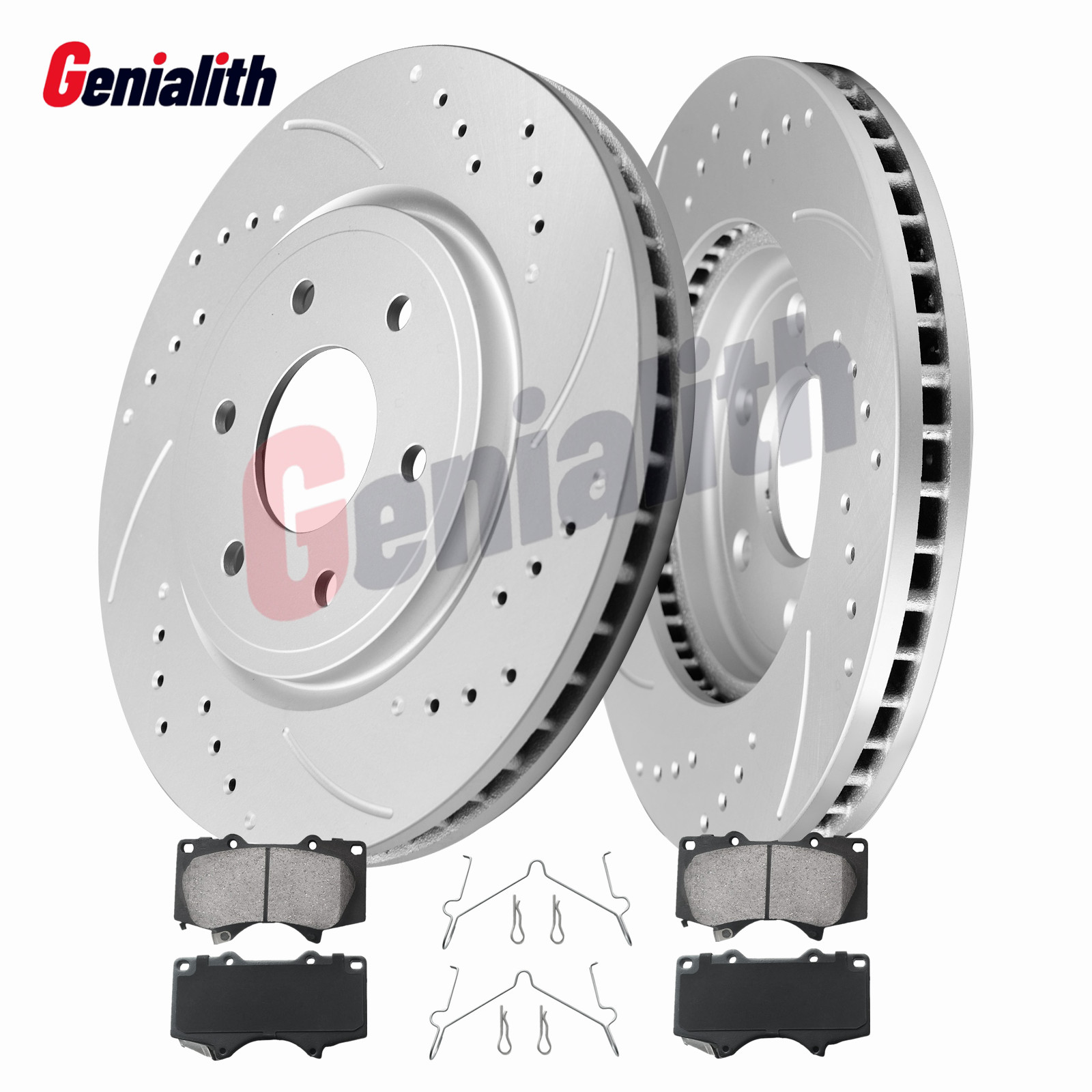 Fits Toyota Sequoia Tundra Front Disc Brake Rotors + Ceramic Brake Pads Kits
