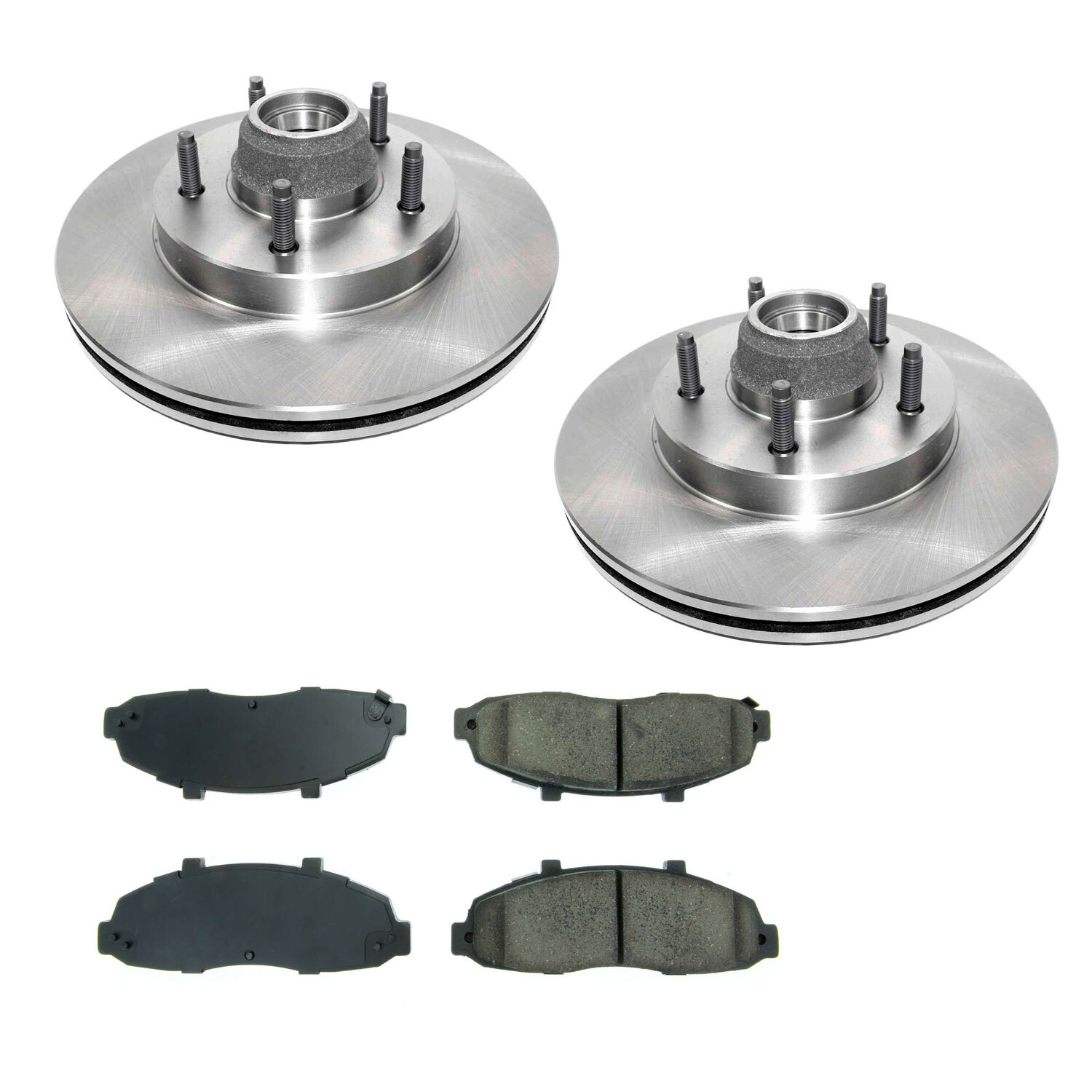 Front Brake Rotors & Pad Set for 97-00 Ford F150 RWD ONLY w/ 5 Stud Rotor