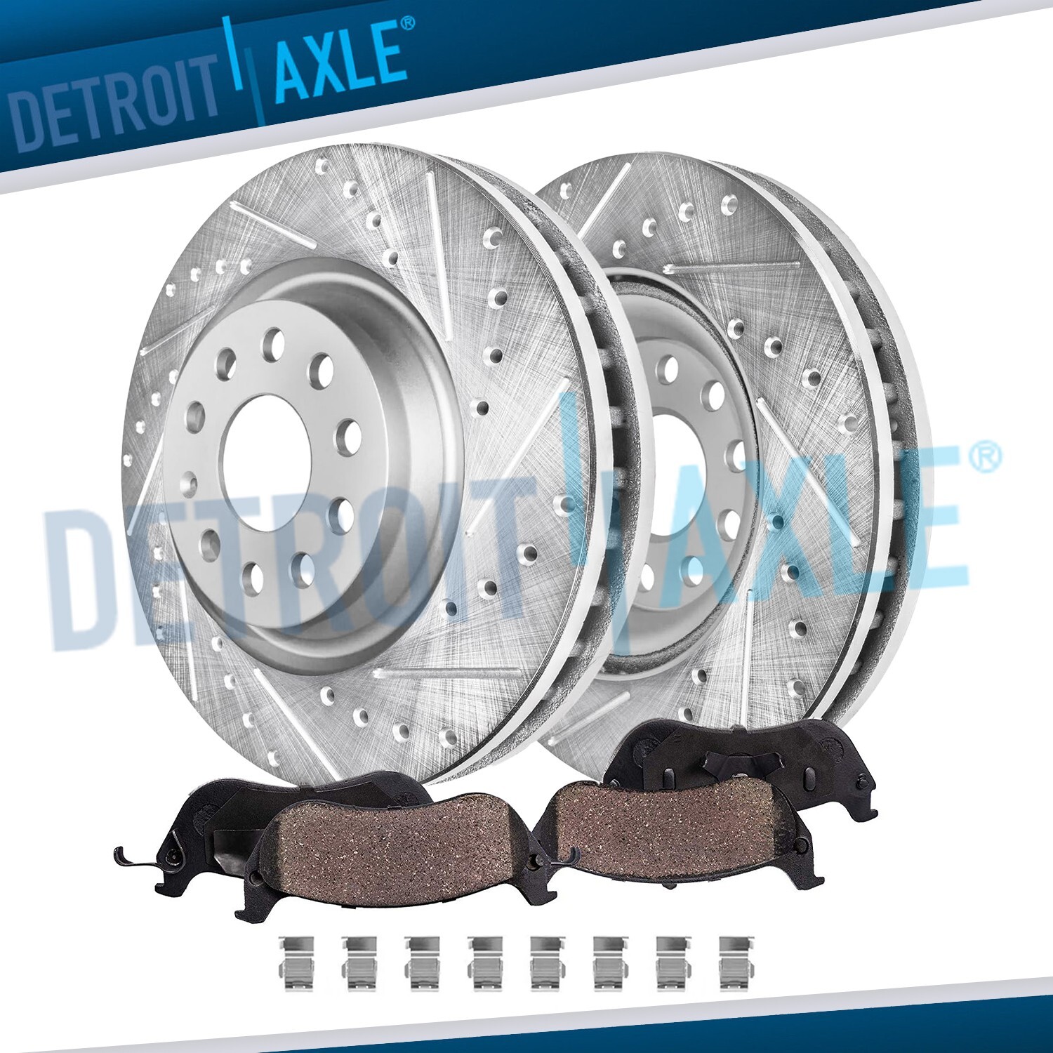 Front Drilled Disc Brake Rotors Brake Pads Kit for 2018 – 2022 Atlas Cross Sport