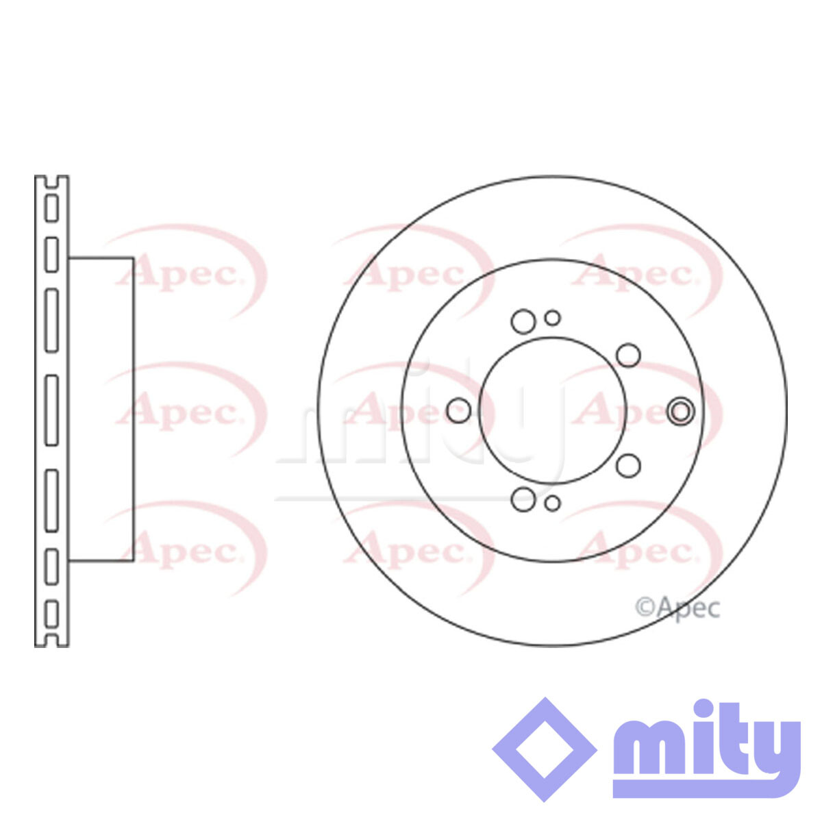 Fits Mitsubishi Space Wagon 1998-2004 2.0 2.4 2.5 Brake Disc Rear Mity MR128661