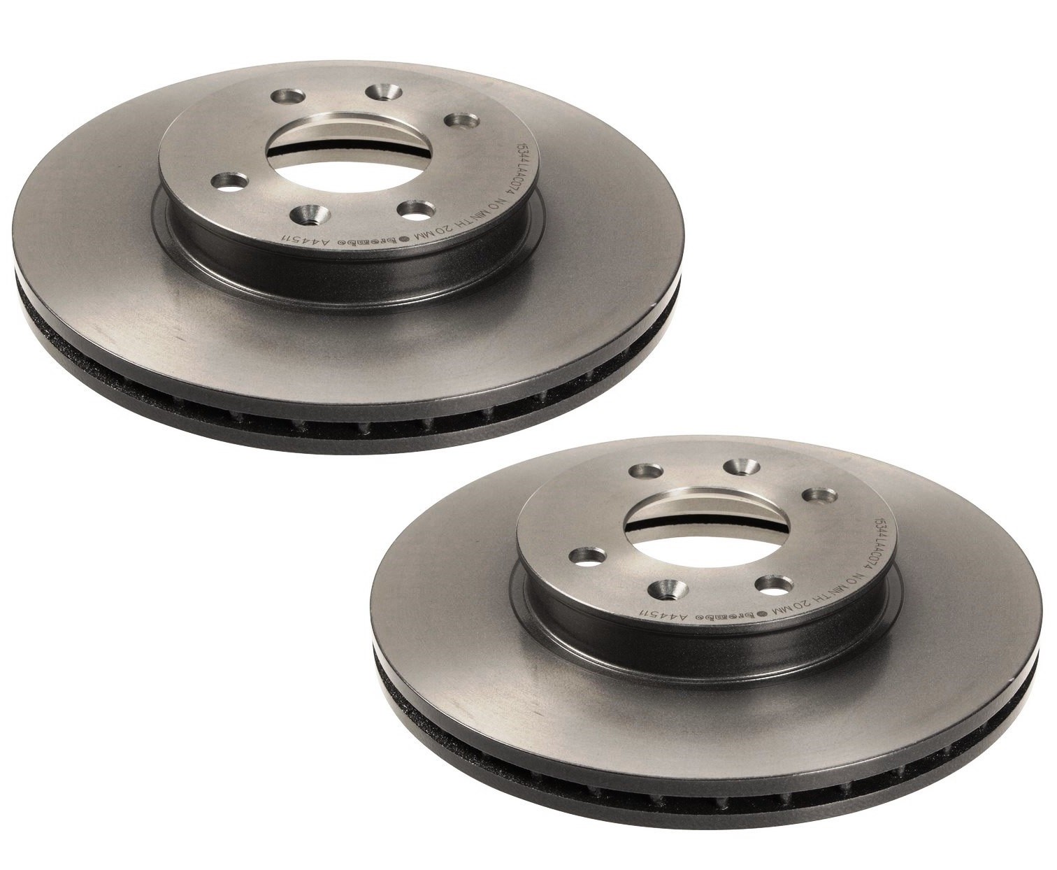 Brembo Pair Set of 2 Front Vented 256mm Brake Disc Rotors For Hyundai Kia Rio