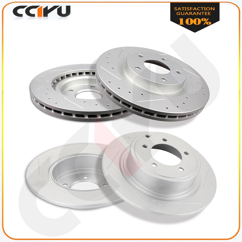 Brake Discs Rotors For 2008-2014 Dodge Avenger Front and Rear Drilled Slotted