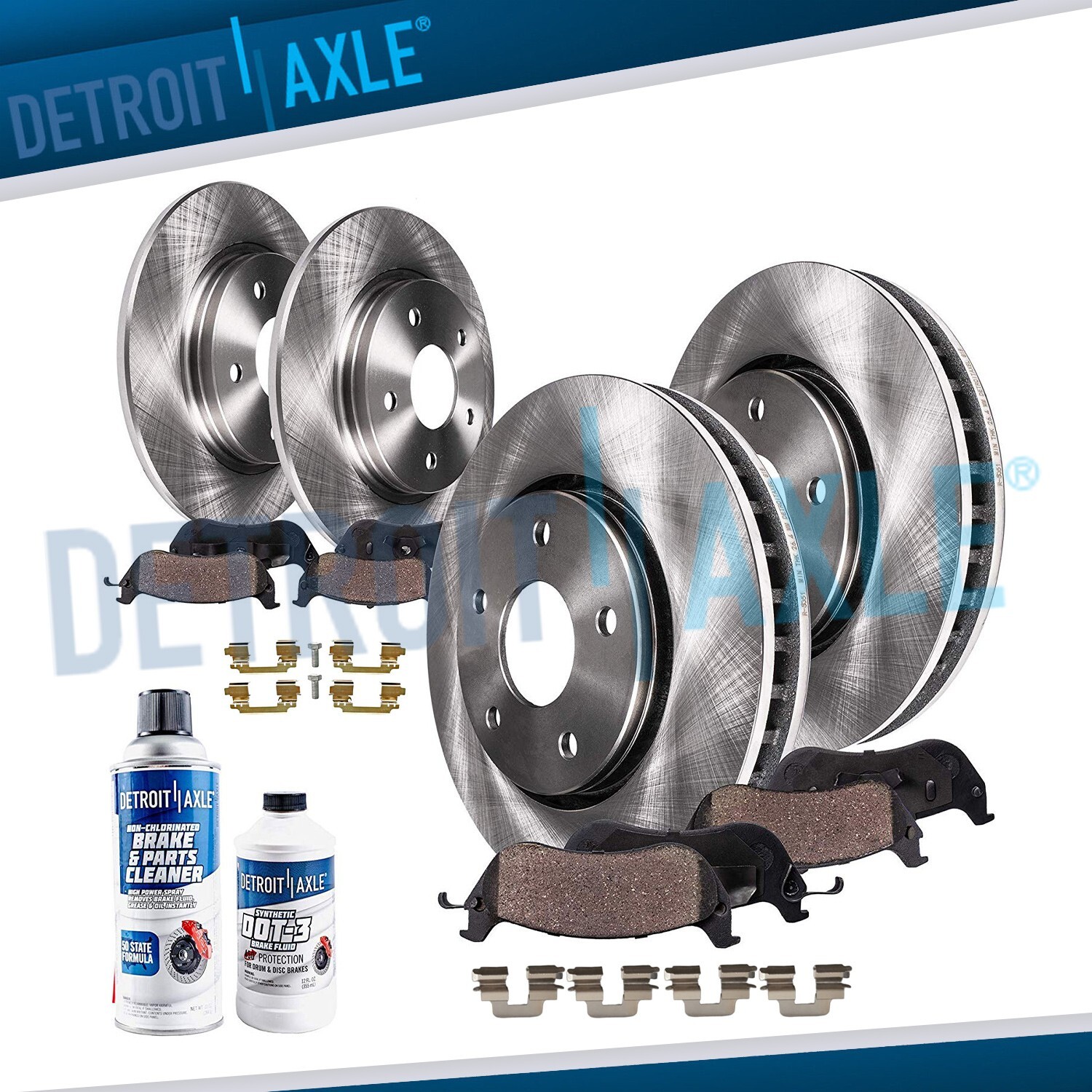 10pc Front Rear Brake Rotors Ceramic Brake Pads for 2006-2009 Mercedes-Benz B200
