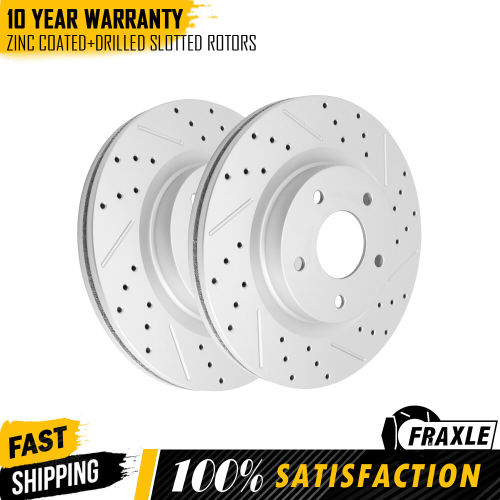 For Nissan Altima 2007- 2022 2023 Front Drilled & Slotted Disc Brake Rotors x 2