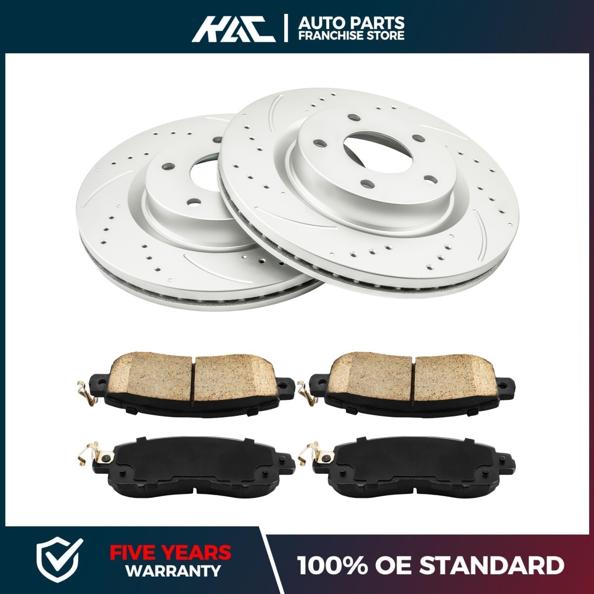 KAC Front Disc Brake Rotors & Pads 31464+D1650 for Nissan Altima 2014-2019