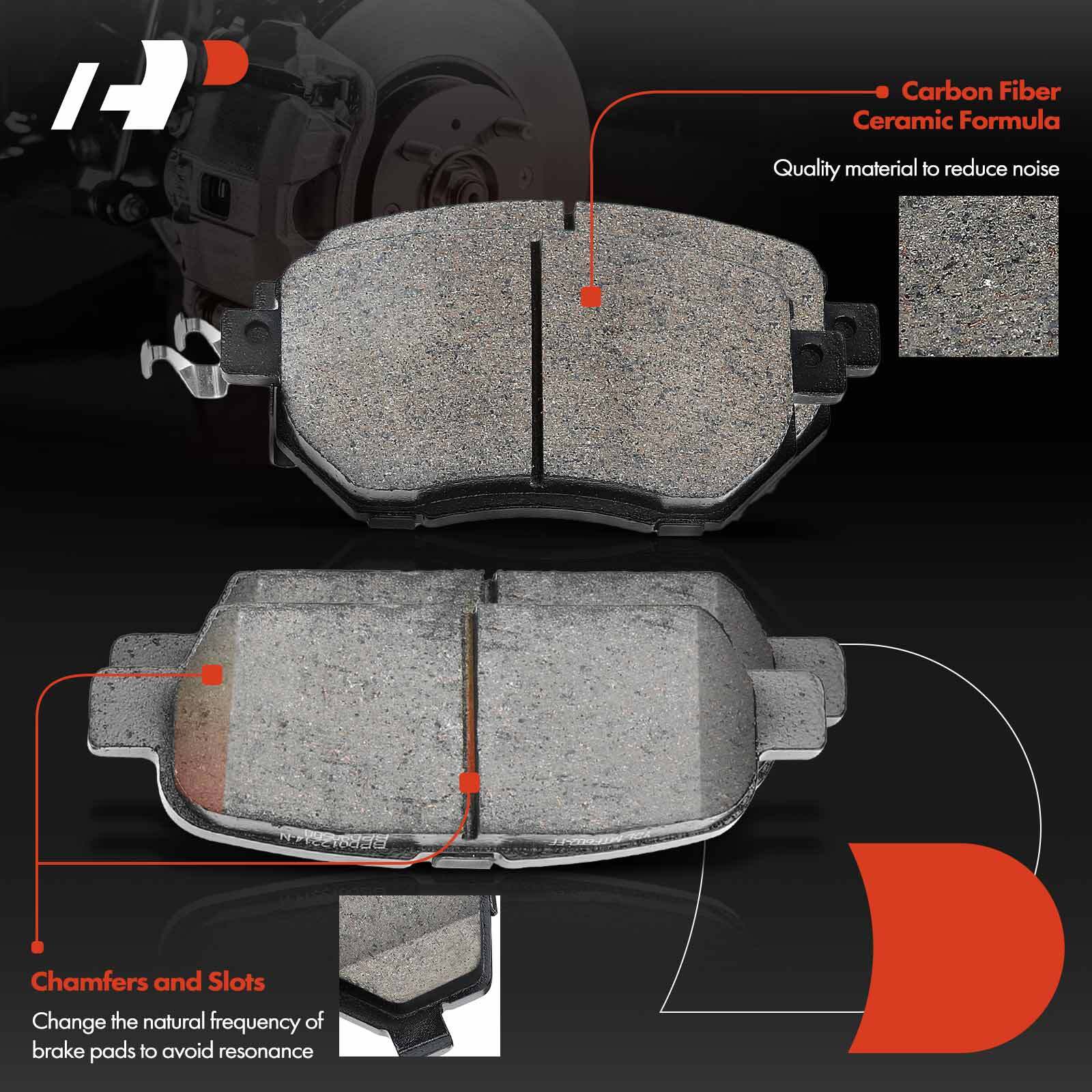 A-Premium Front & Rear Drilled Brake Rotors & Ceramic Pads for Nissan Murano V6