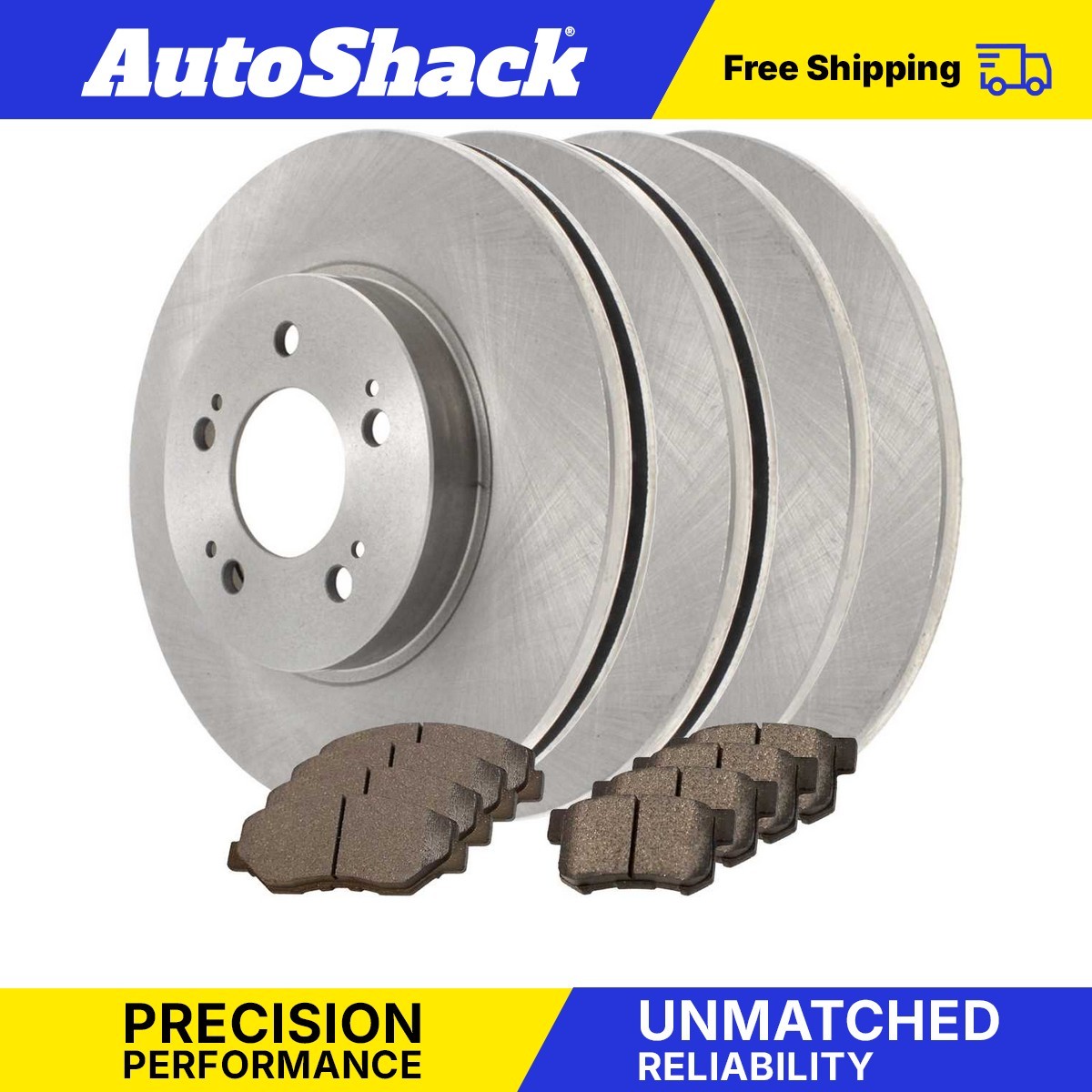 Front & Rear Brake Rotors & Pads for 2002 2003 2004 Honda CR-V 2.4L