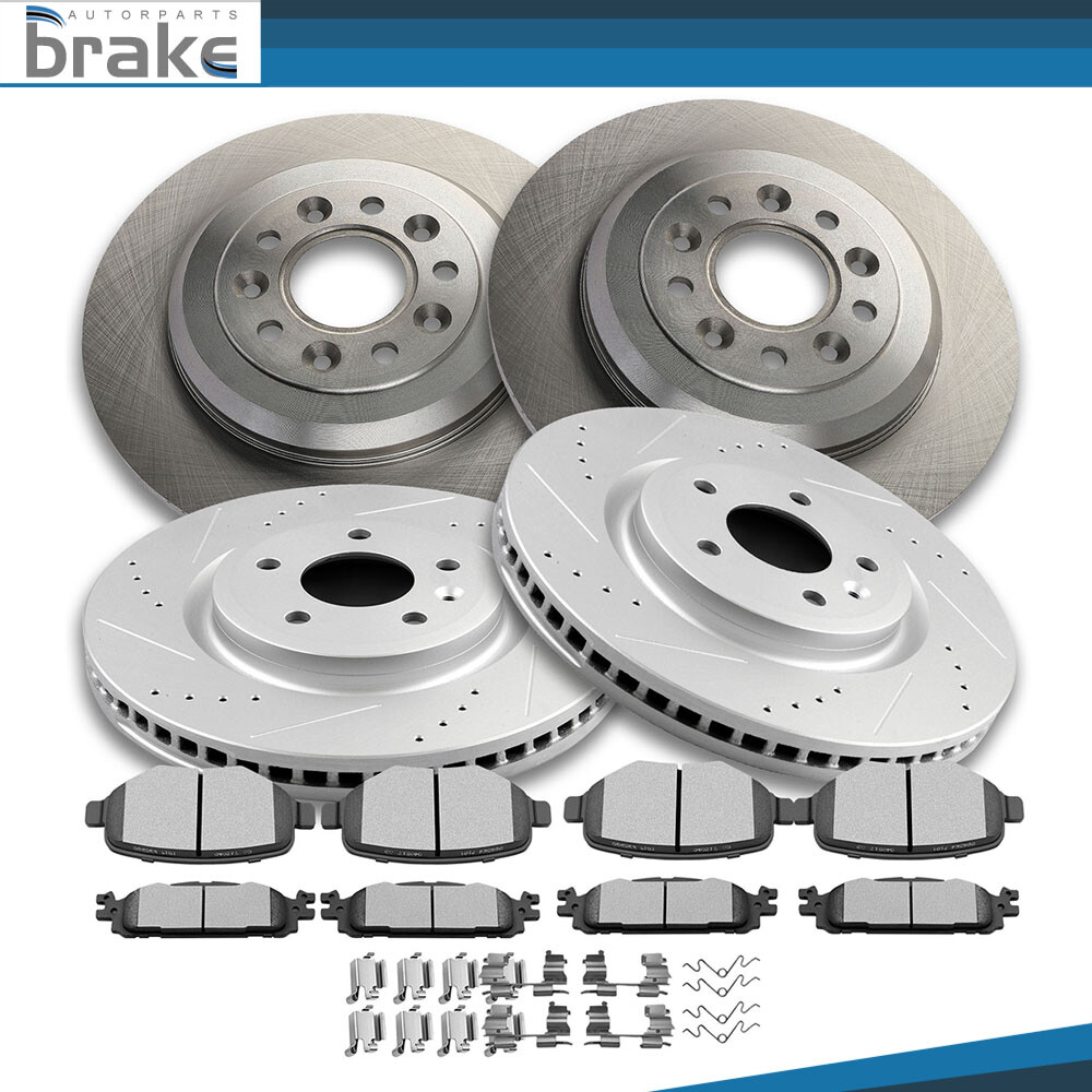 Front + Rear Brake Rotors & Ceramic Pads Fits 11-2018 Ford Explorer 2009-18 Flex