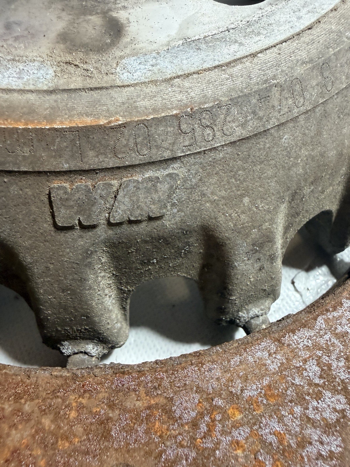 2022 BMW X6M DRIVER Left Rear Disc Brake Rotor Used Drilled OEM