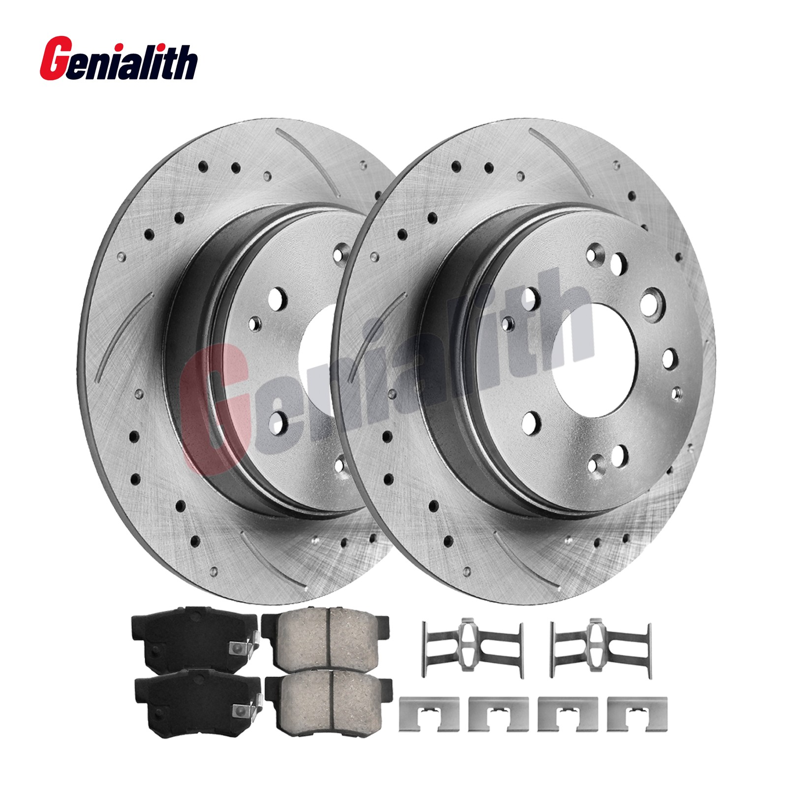 Rear Drilled Rotors Brake Pads for Acura 2004 2005 2006- 2008 Element Honda TL