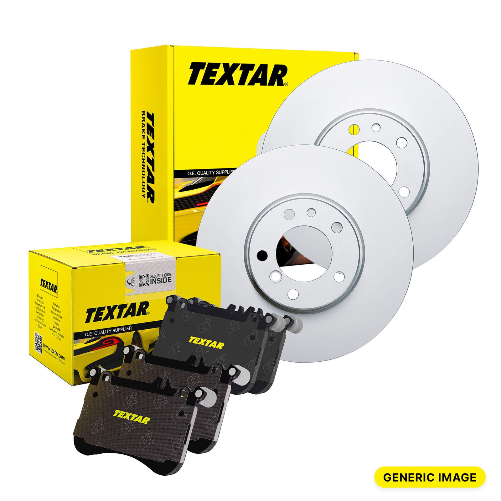 TEXTAR Brake Discs & Pads Front Braking Service Set Fits Ssangyong Tivoli XLV
