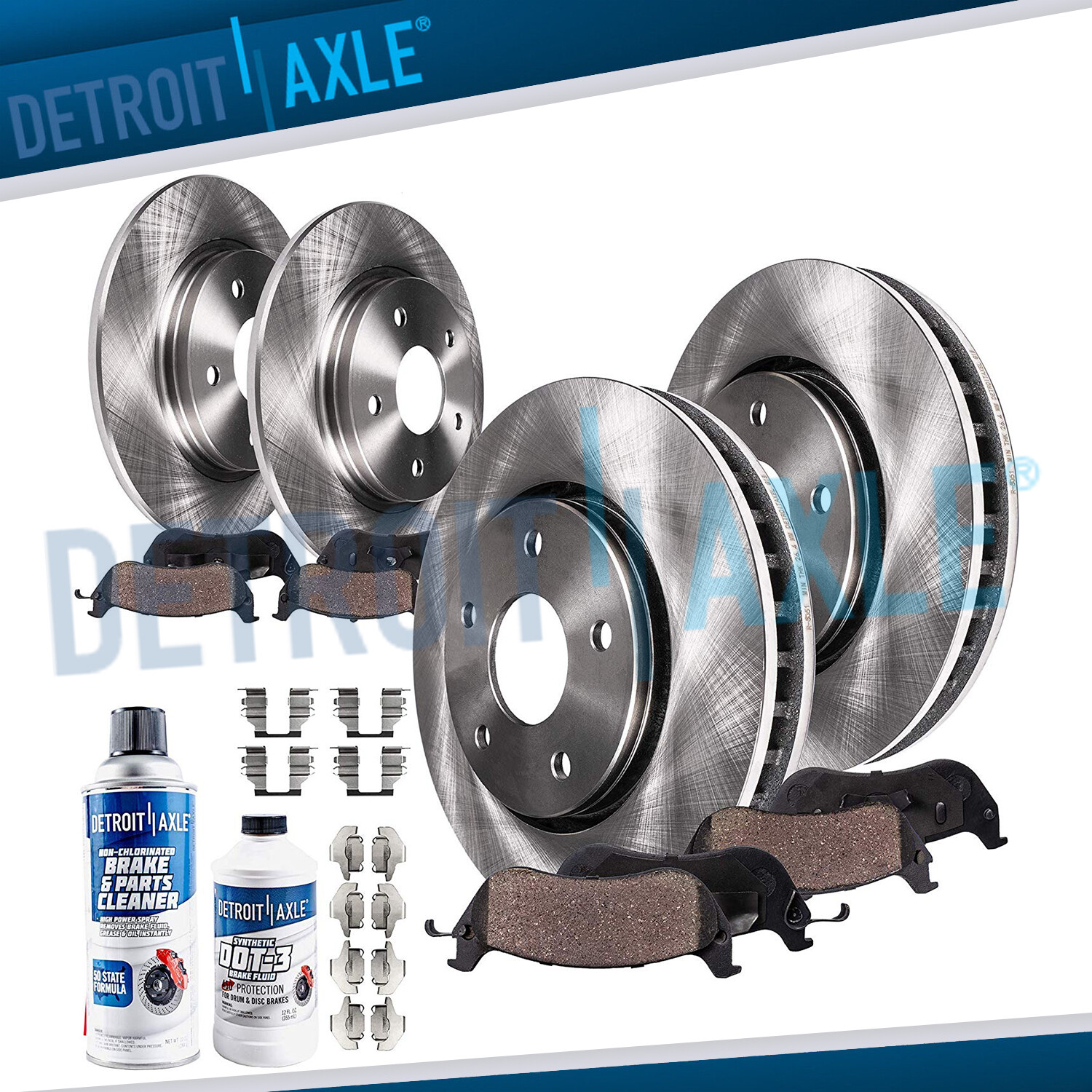 Front & Rear Brake Rotors + Brake Pads for 07-11 Honda CR-V Brakes Rotor Pad Kit