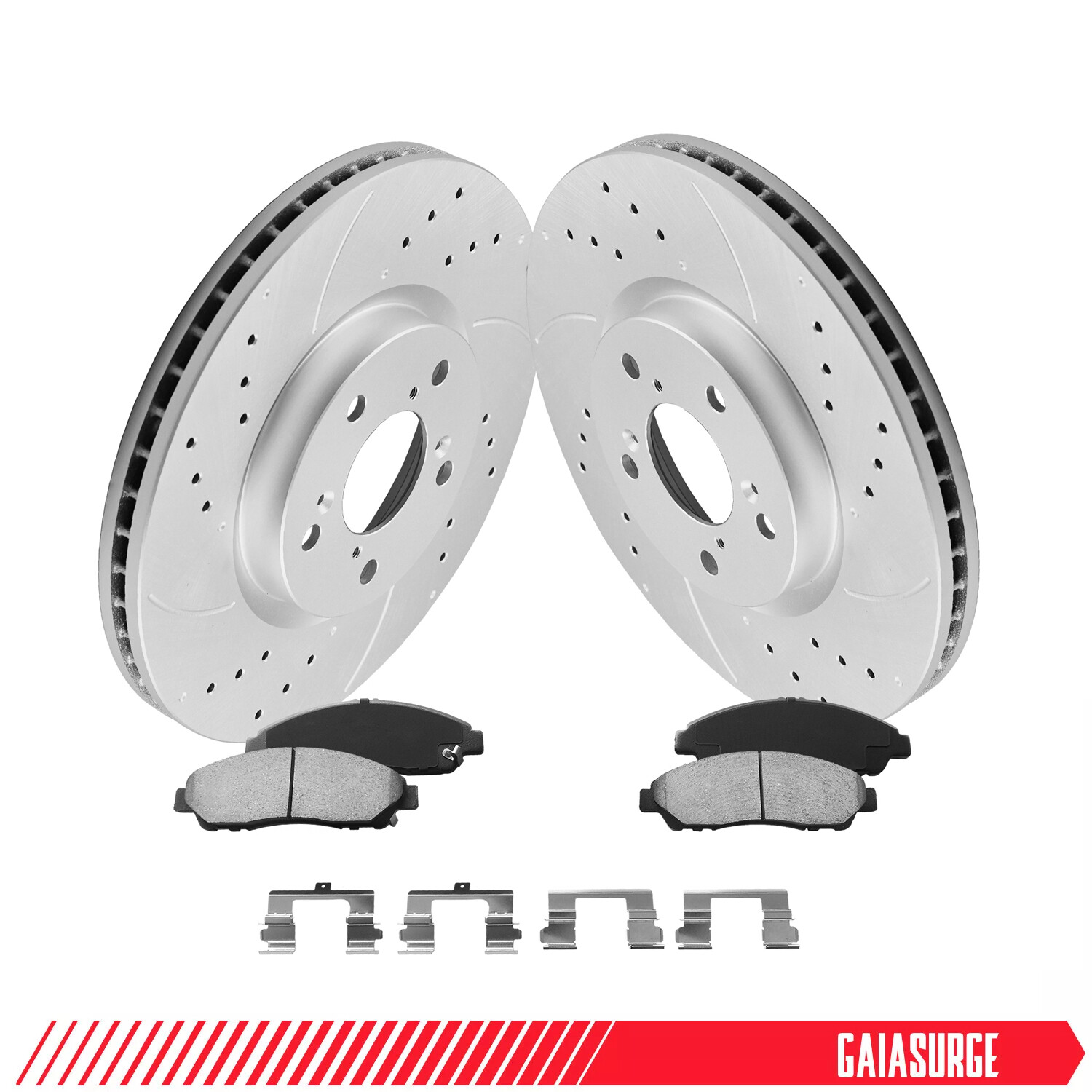 330mm Front Drilled Brake Rotors & Pads for 2009-2015 Honda Pilot 3.5L V6