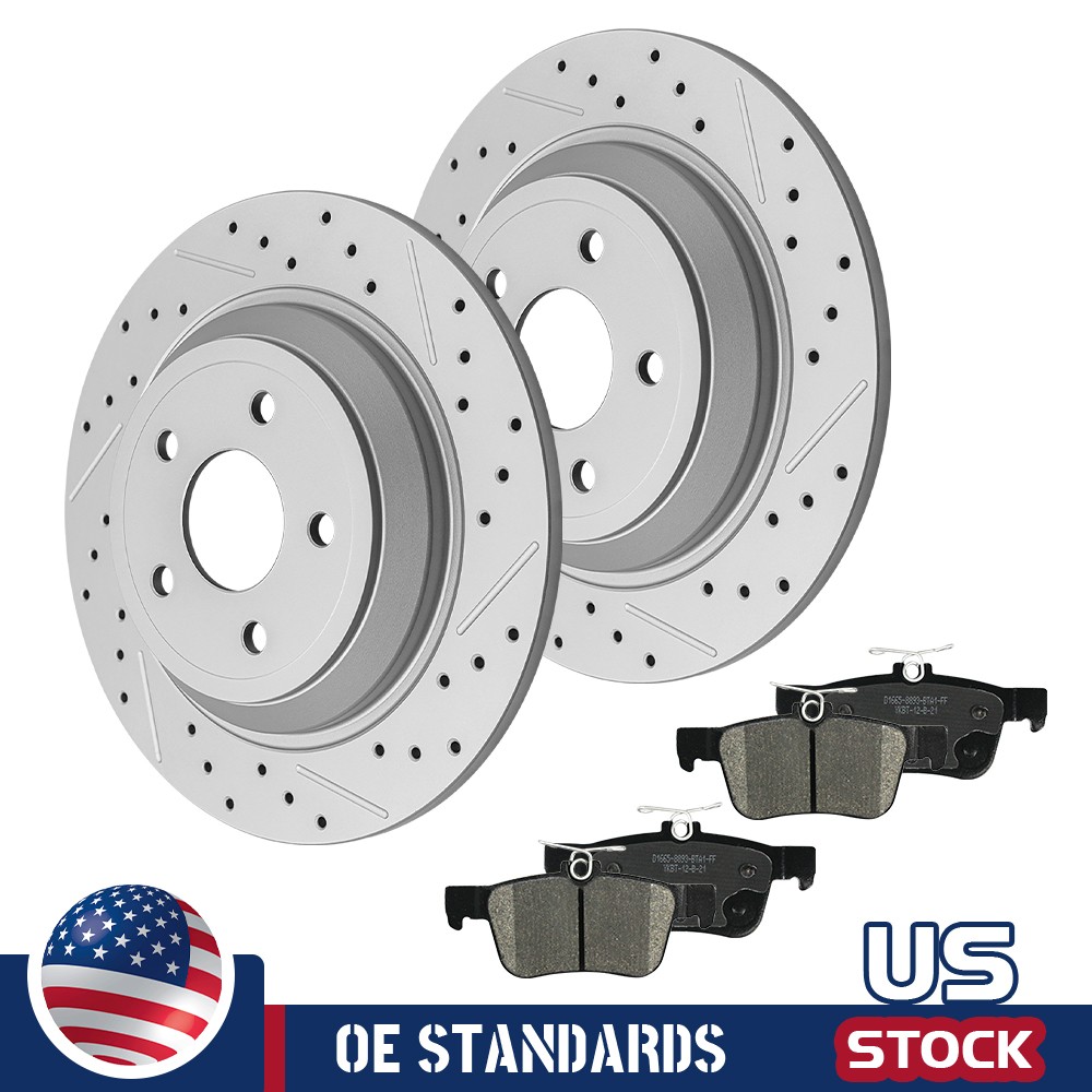 302mm Rear Disc Rotors Ceramic Brake Pads for Ford Escape Corsair Bronco Sport