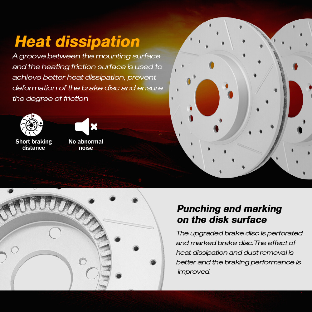 Front + Rear Brake Rotors + Brake Pads FOR Nissan Murano Brakes Rotor Brake Kit