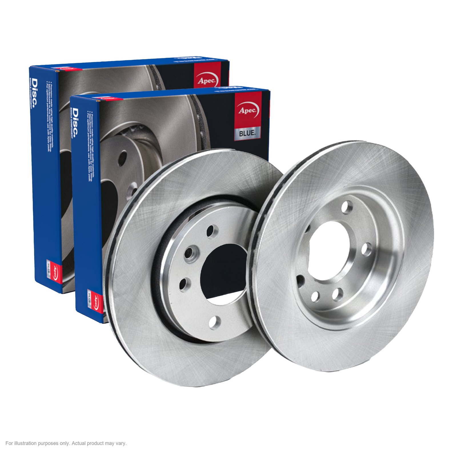 2x APEC Rear Brake Discs For VW TRANSPORTER Mk V Platform 85kW/115HP/1984cc SDK6