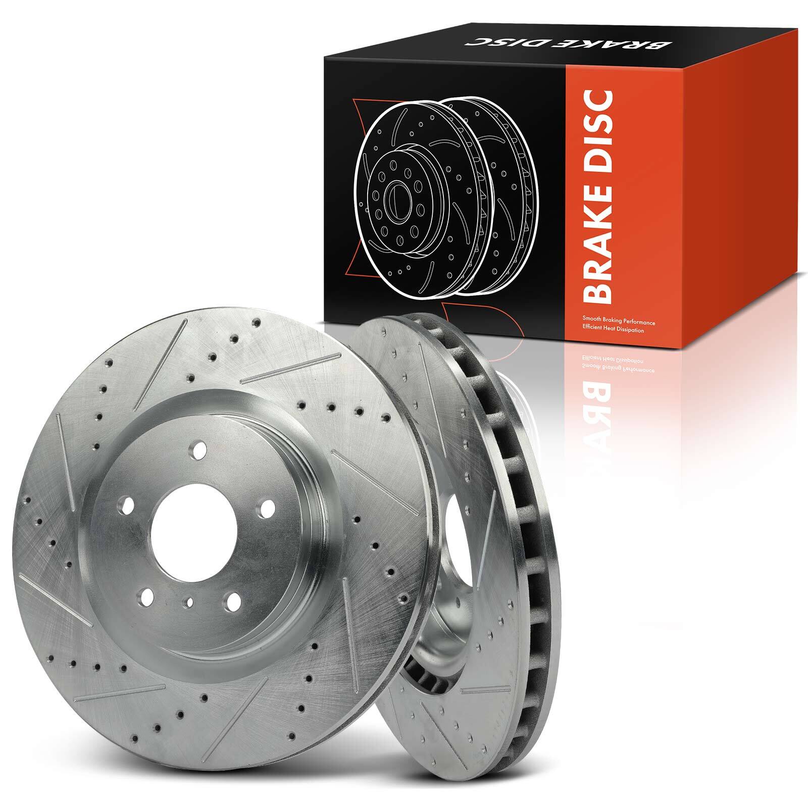 Front Drilled Brake Rotors for INFINITI G35 2003 2004 Nissan 350Z 2003-2008 RWD