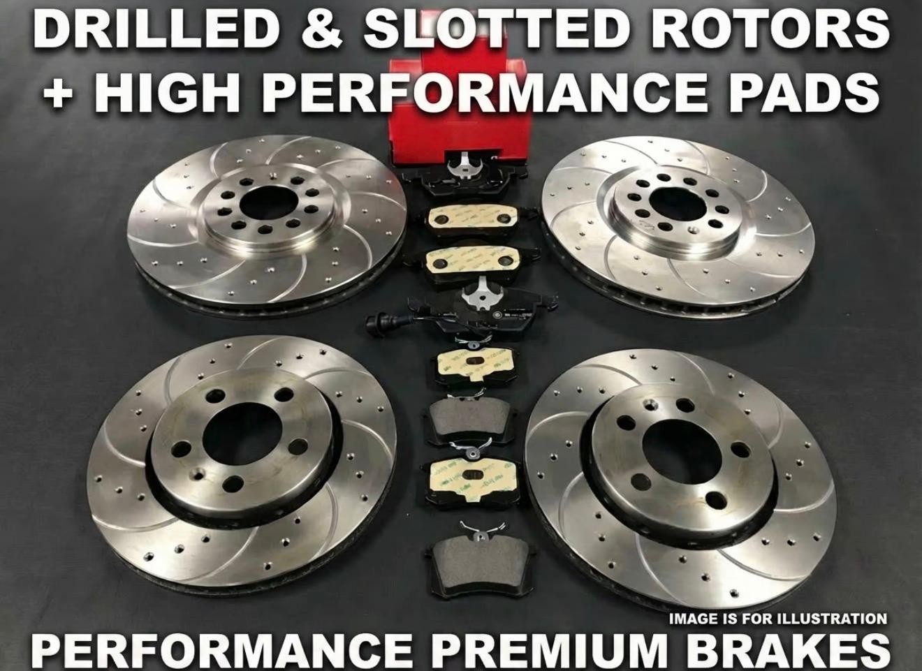 FOR BMW 420D M SPORT MK1 F32 FRONT REAR DRILLED GROOVED BRAKE DISCS &BREMBO PADS