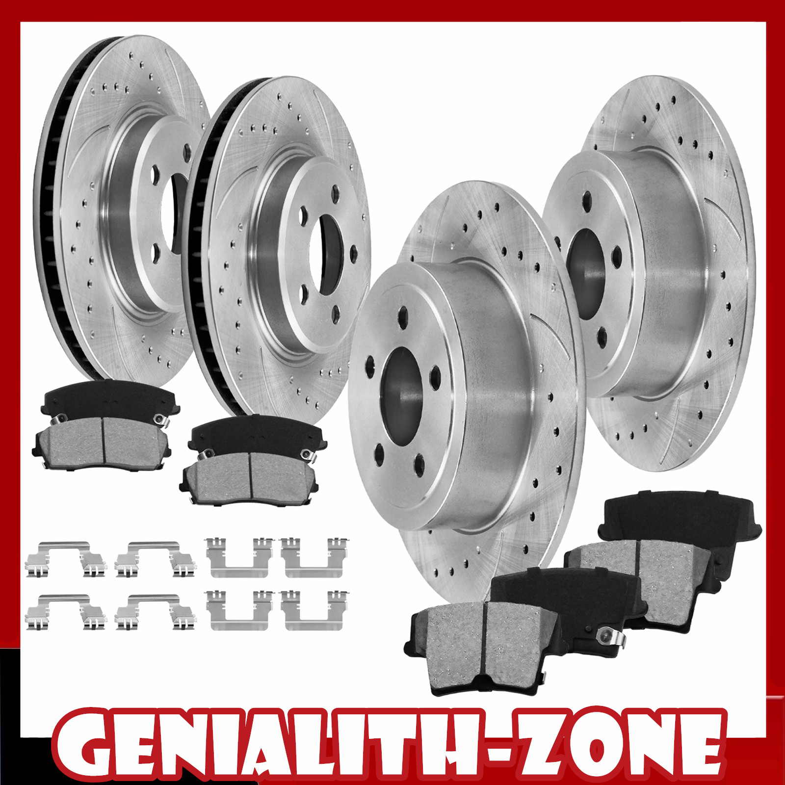 320mm Front and Rear Disc Rotors Brake Pads for 300 Charger Challenger Magnum